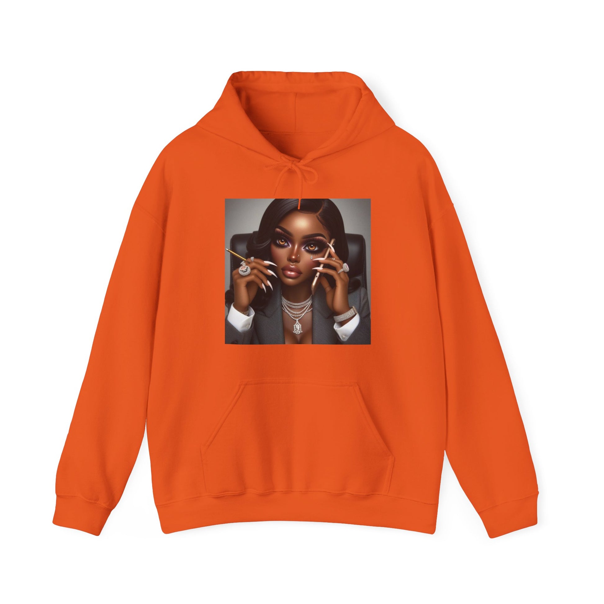 Business Call Hoodie Hoodie Printify Orange S