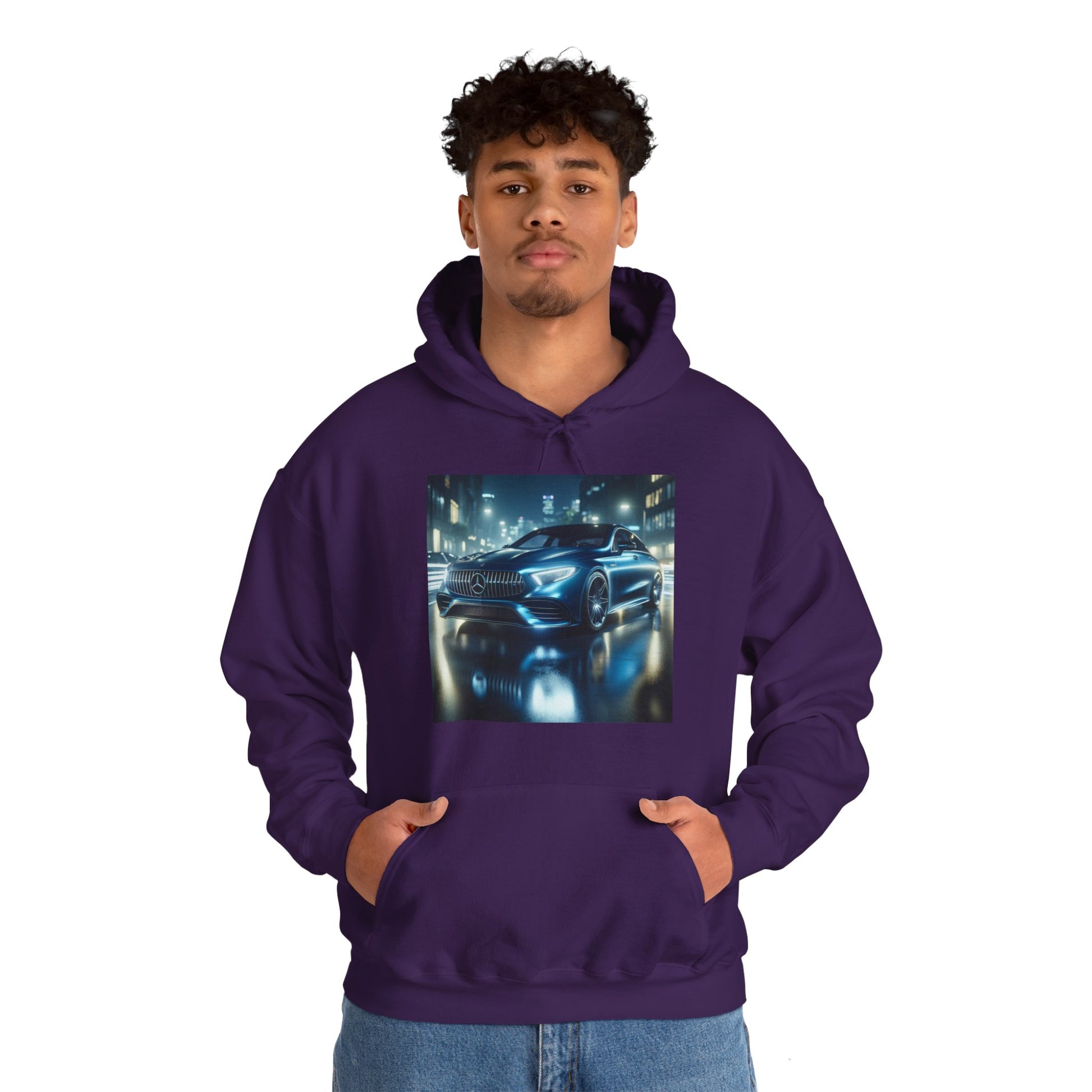 Blue Mercedes Hoodie Hoodie Printify