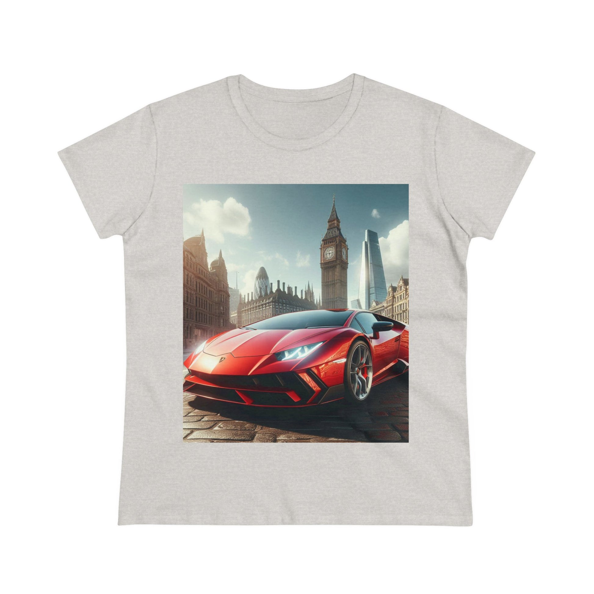 Red Lamborghini T-Shirt T-Shirt Printify Ash S