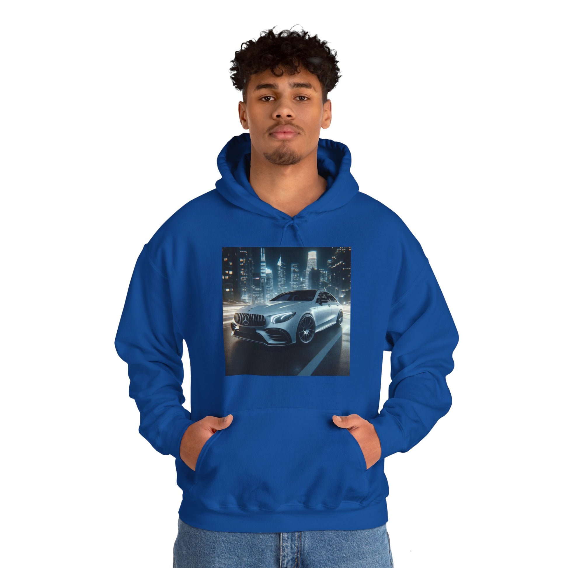 White Mercedes Hoodie Hoodie Printify