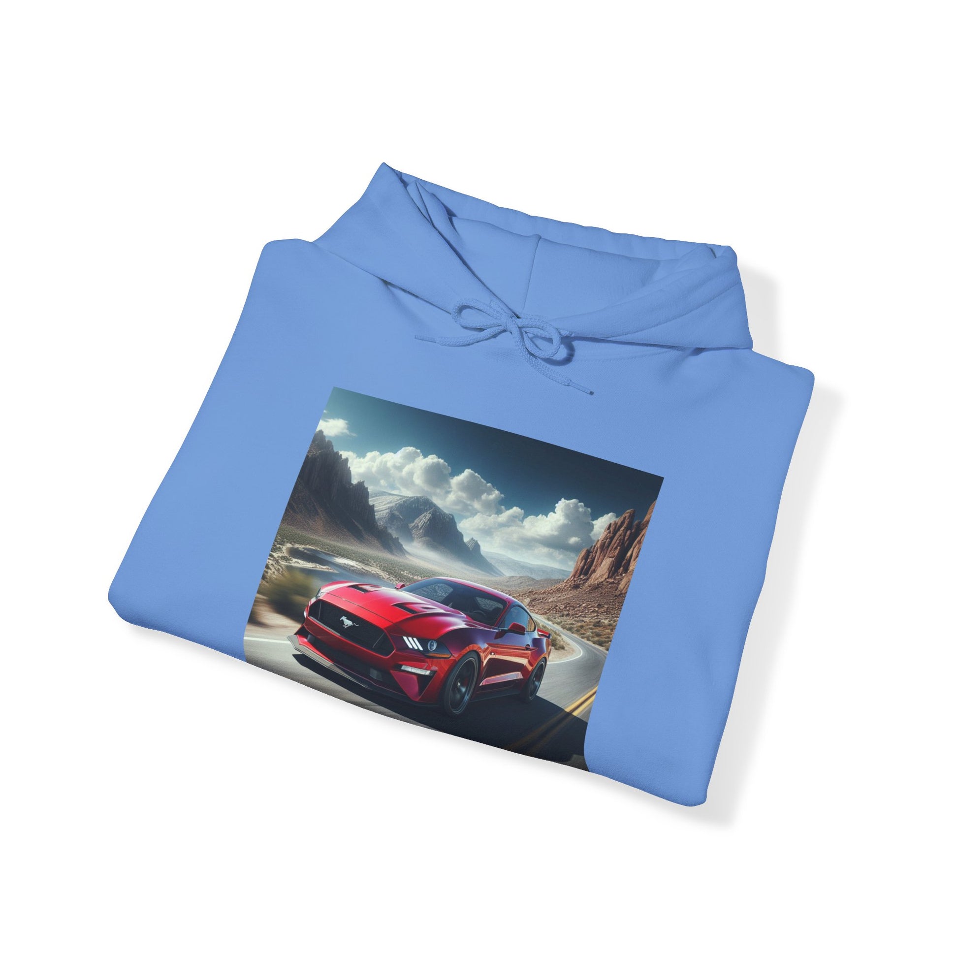 Red Mustang Hoodie Hoodie Printify