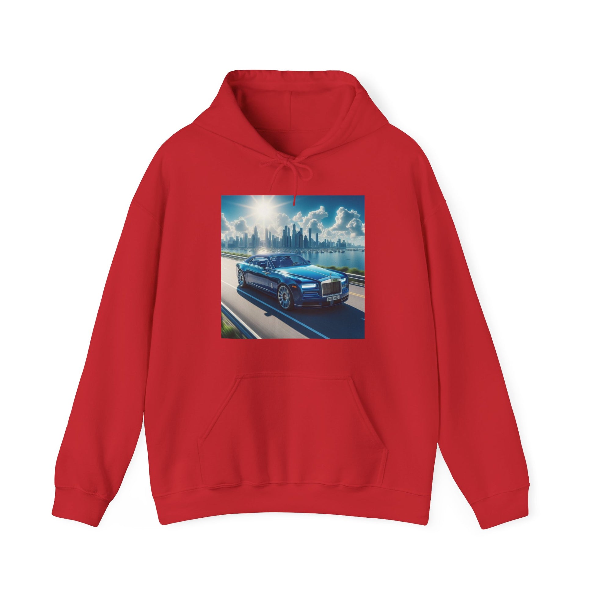 Blue Rolls Royce Hoodie Hoodie Printify Red S