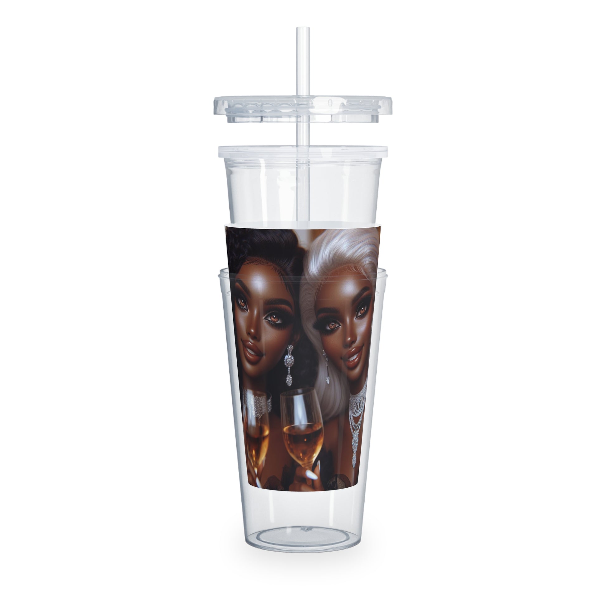 Cheers Tumbler with Straw Mug Printify