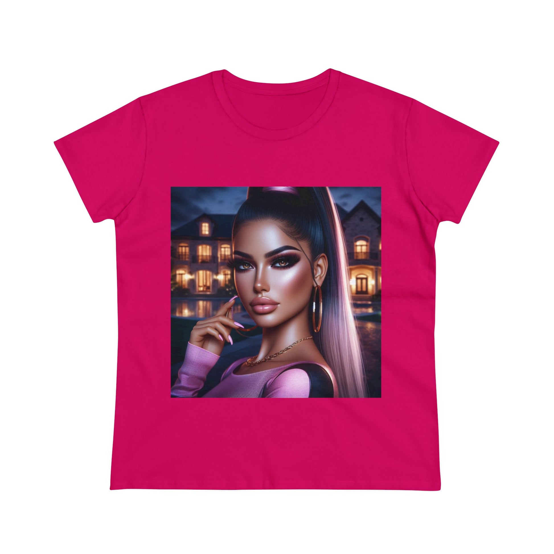 Pink at Night T-Shirt T-Shirt Printify Heliconia S