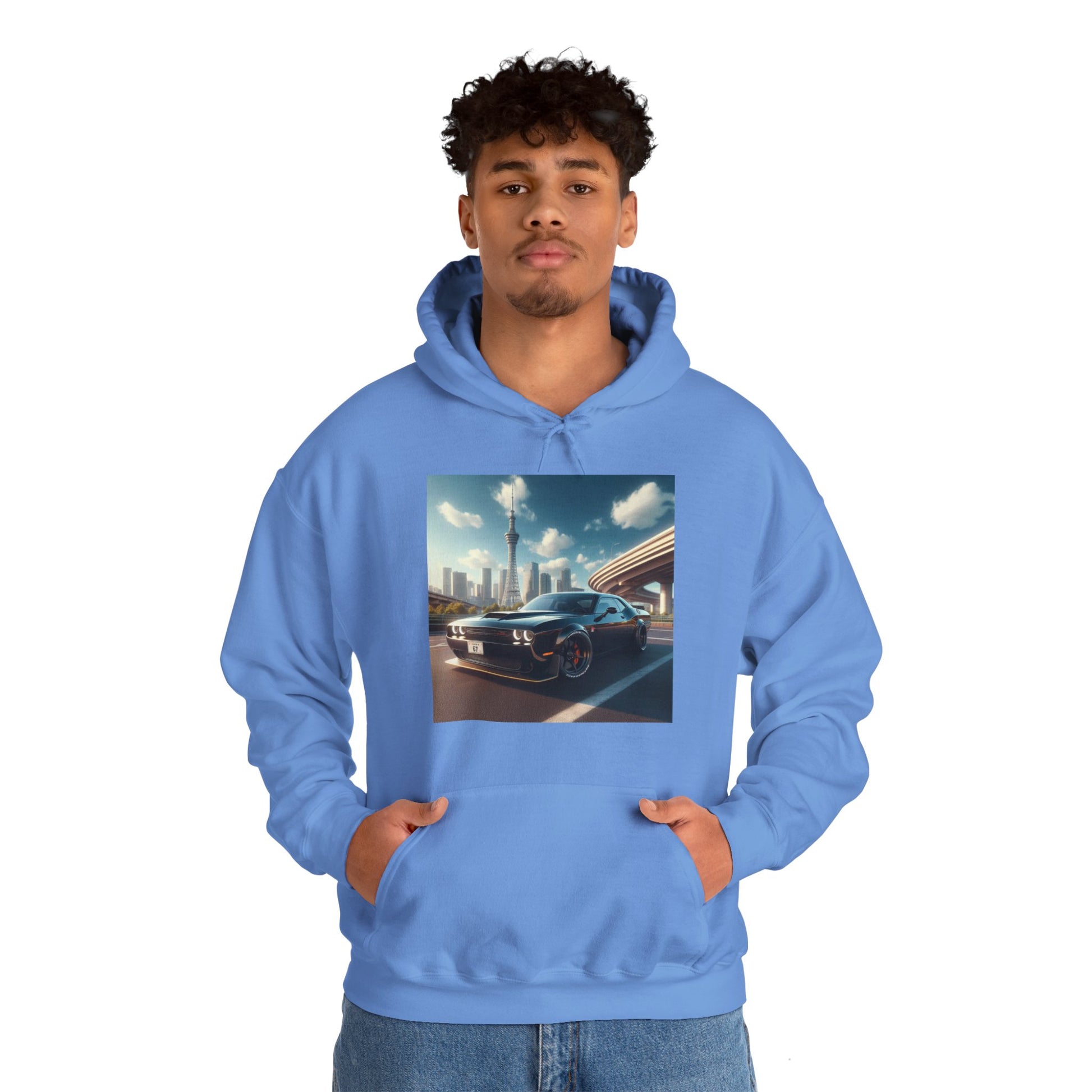 Black Challenger Hoodie Hoodie Printify