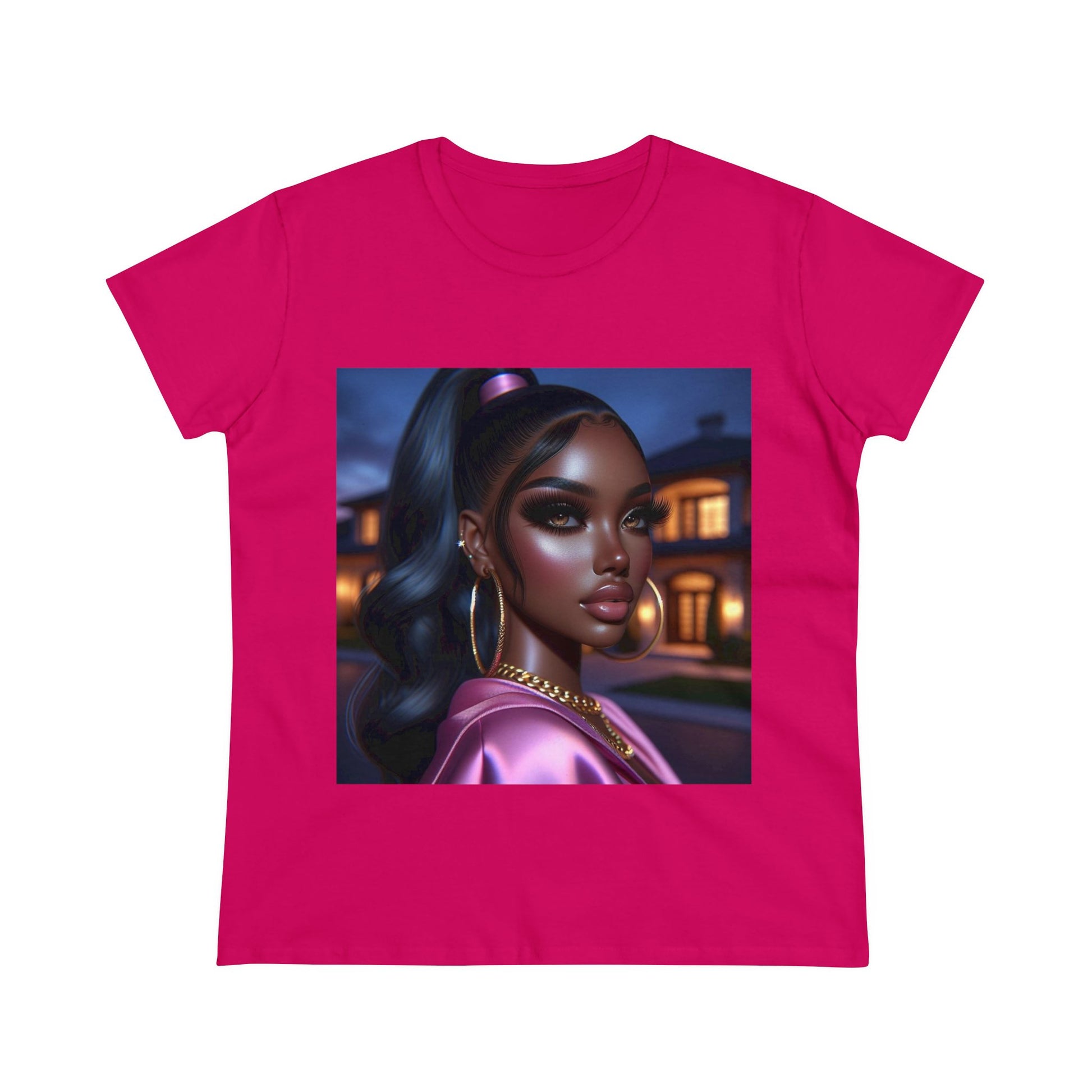 Pink at Night T-Shirt T-Shirt Printify Heliconia S