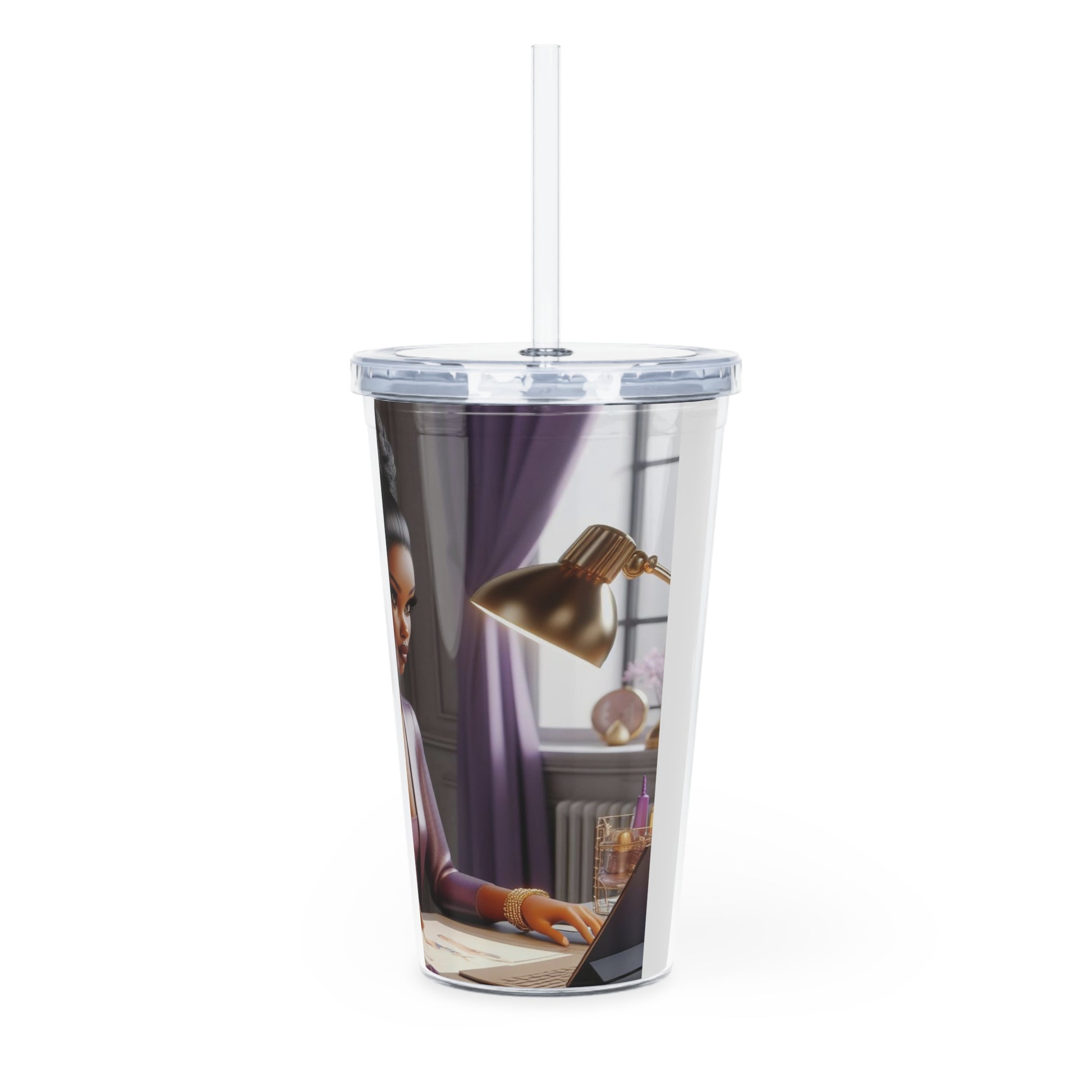 Fashion and Beauty Tumbler with Straw Mug Printify