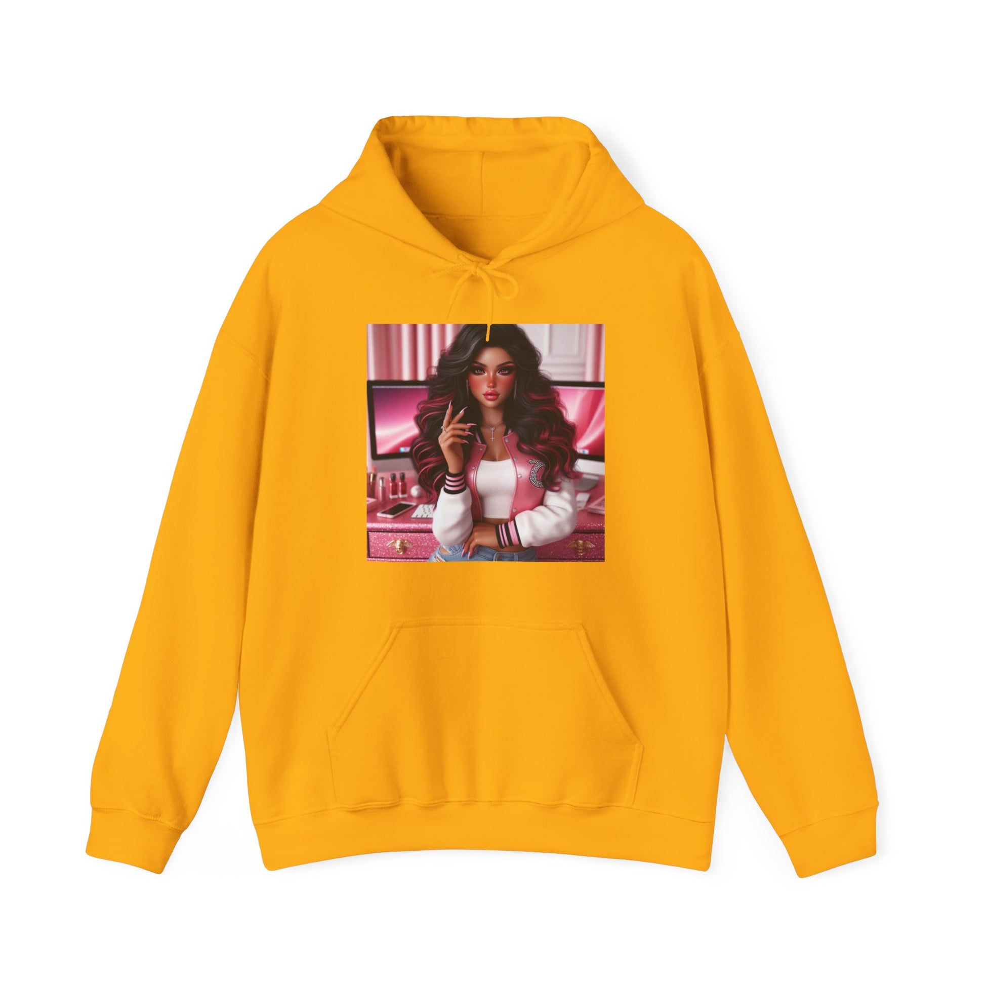 Pink Everything Hoodie Hoodie Printify Gold S