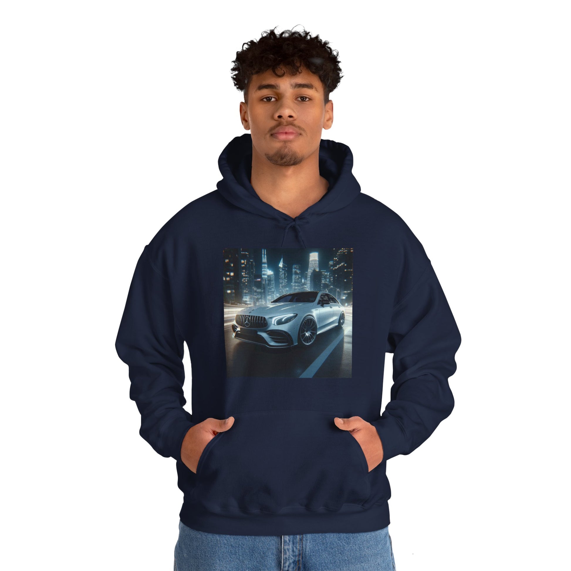 White Mercedes Hoodie Hoodie Printify