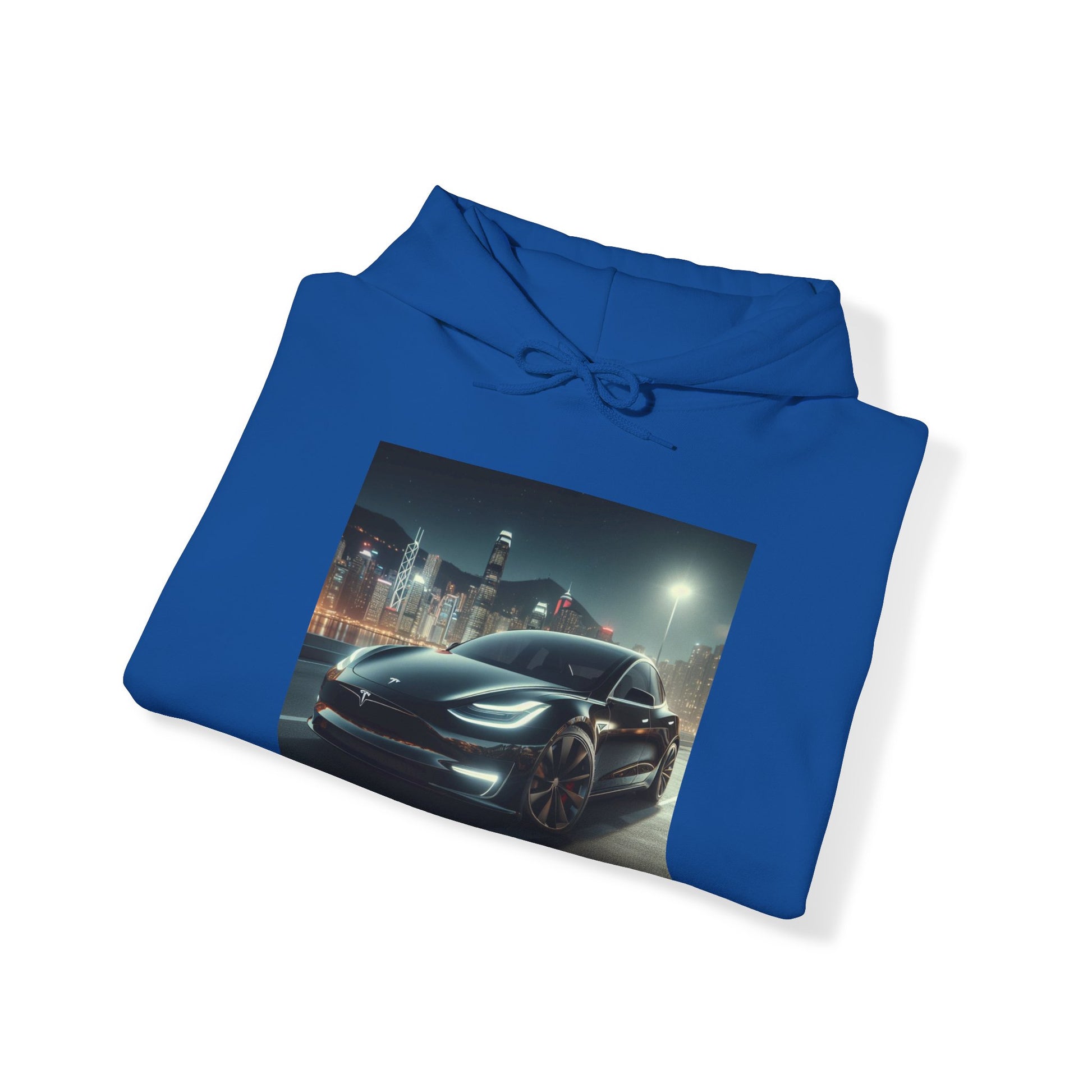 Black Tesla Hoodie Hoodie Printify