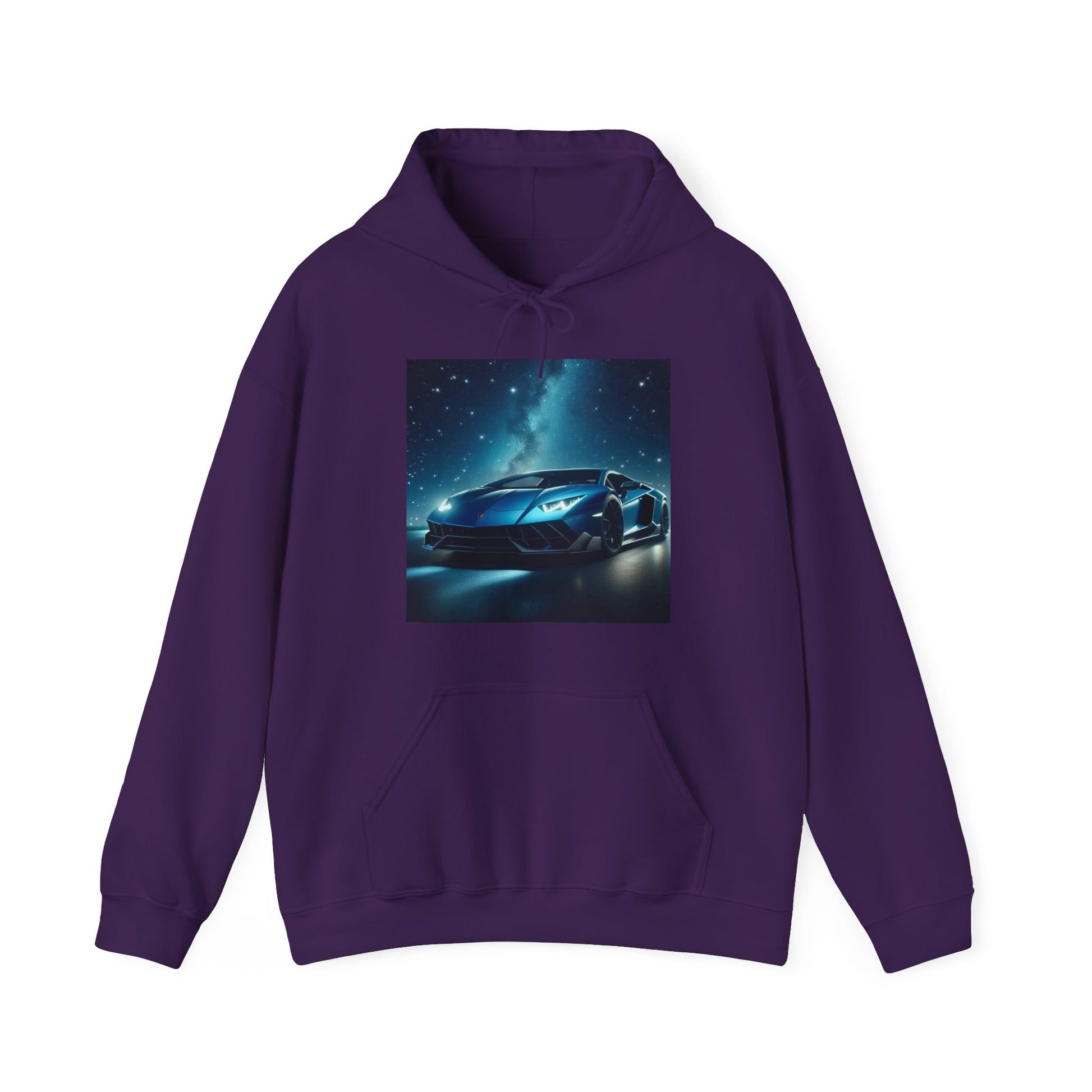 Blue Lamborghini Hoodie Hoodie Printify Purple S