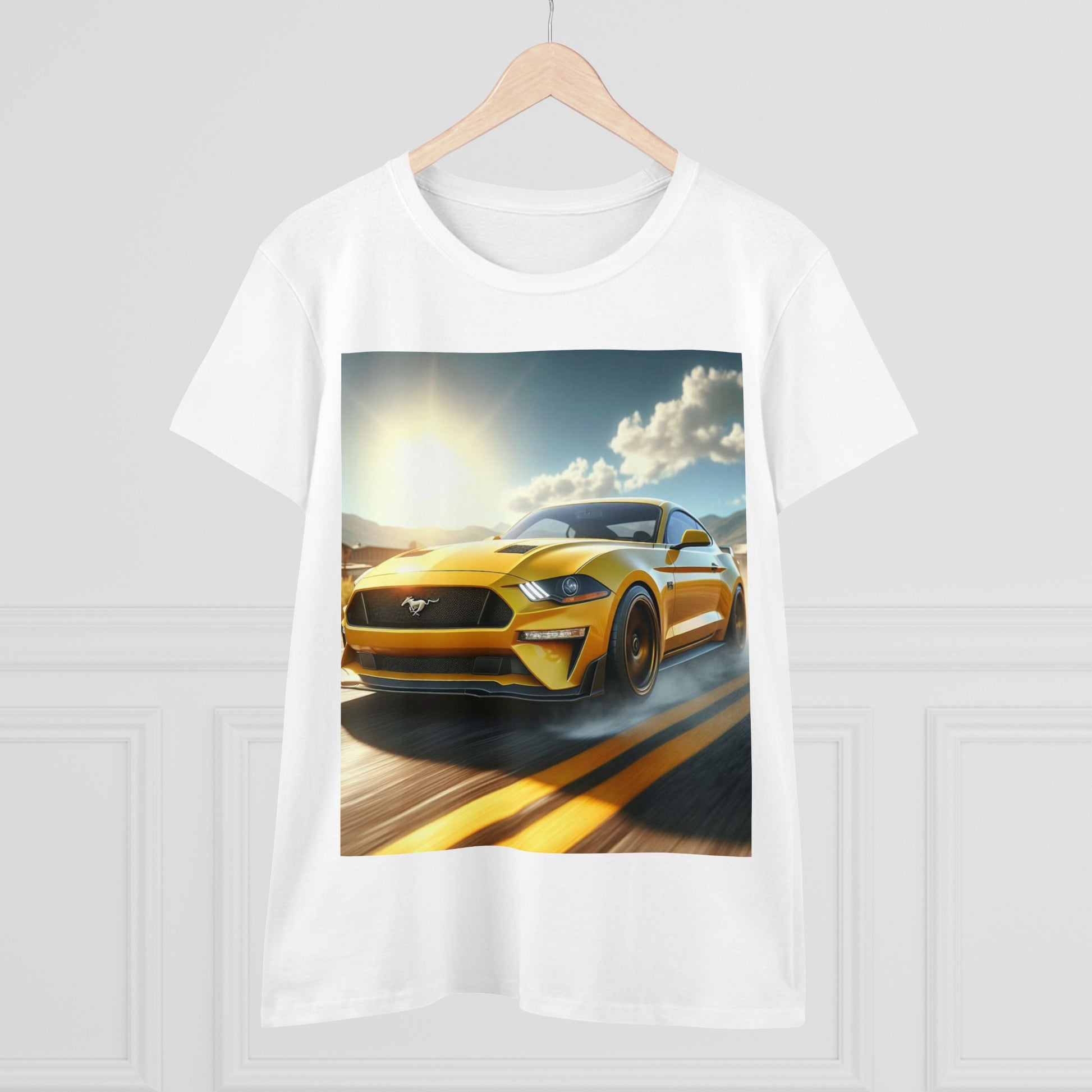 Yellow Mustang T-Shirt T-Shirt Printify