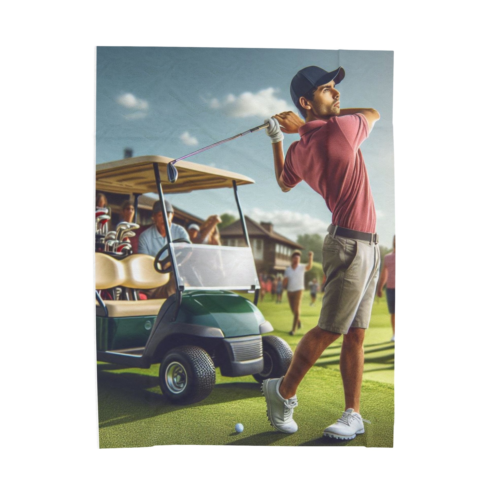 Golf Tournament Plush Blanket All Over Prints Printify 60" × 80"