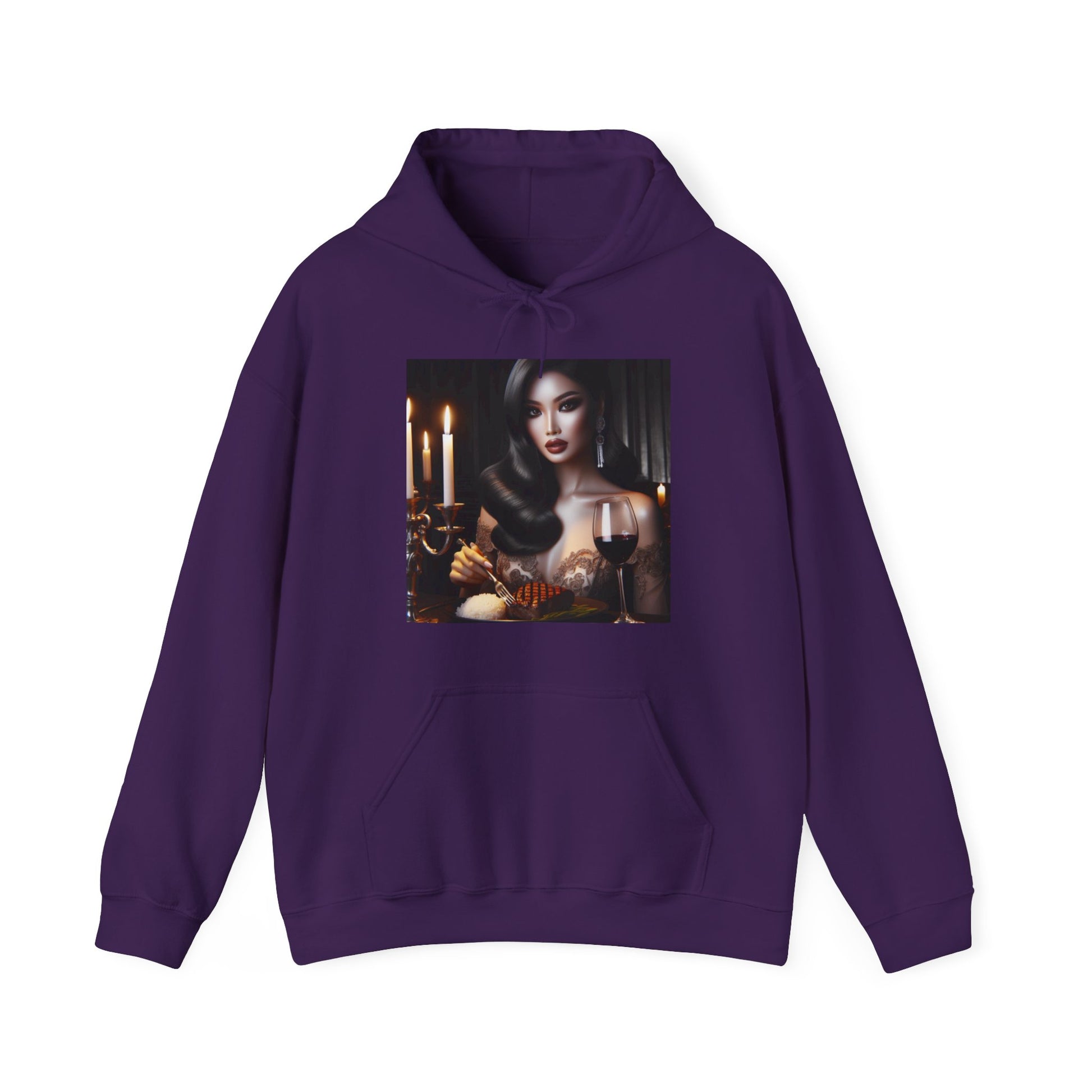 Elegant Meal Hoodie Hoodie Printify Purple S