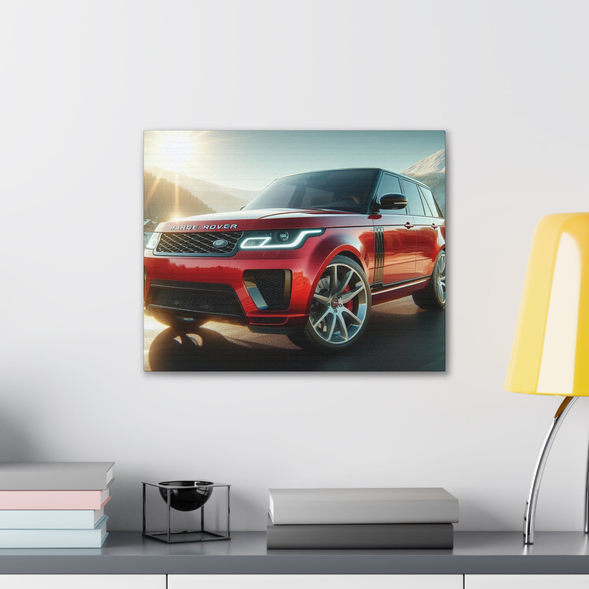 Red Range Rover Canvas Canvas Printify 20″ x 16″ (Horizontal) 0.75''