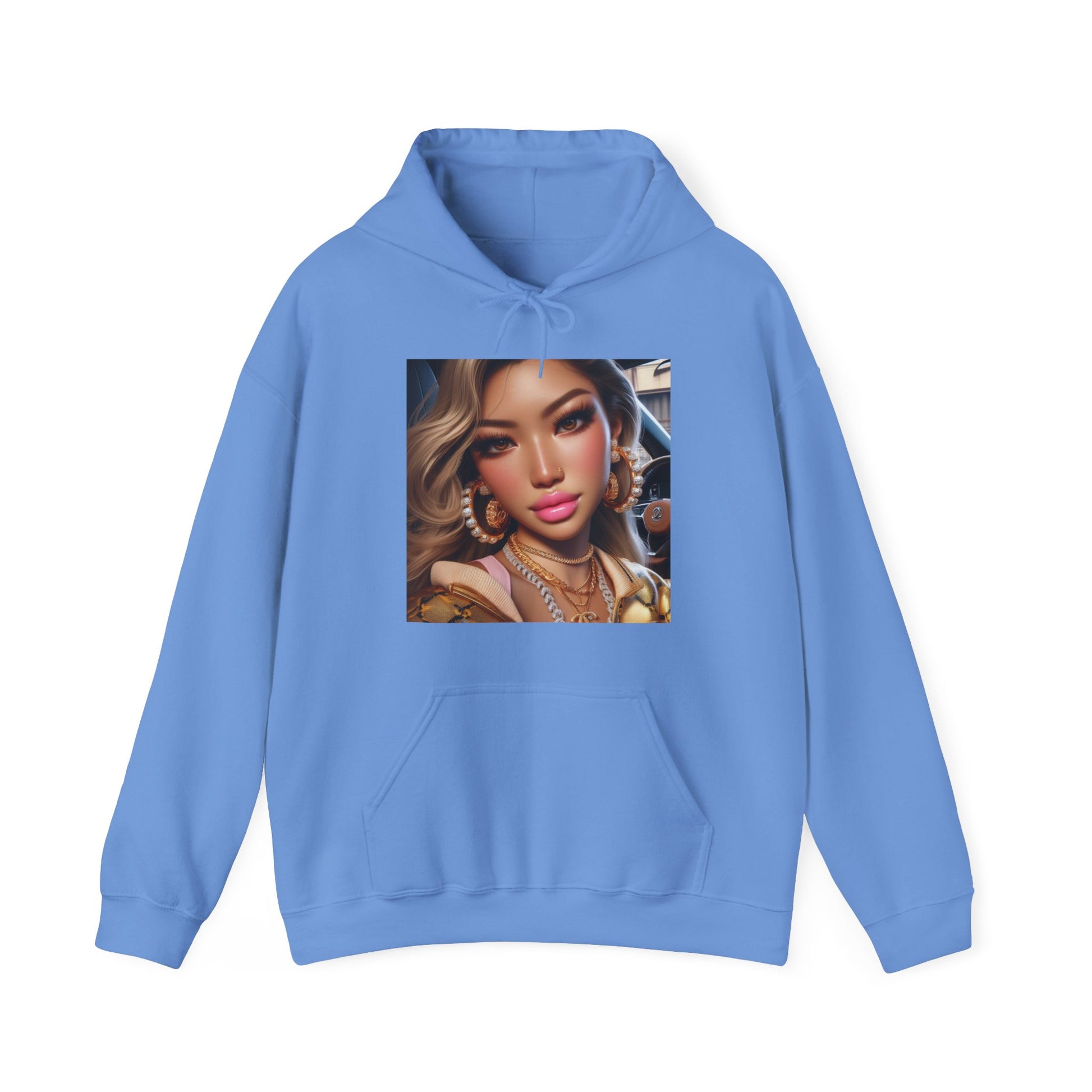 Car Beauty Hoodie Hoodie Printify Carolina Blue S