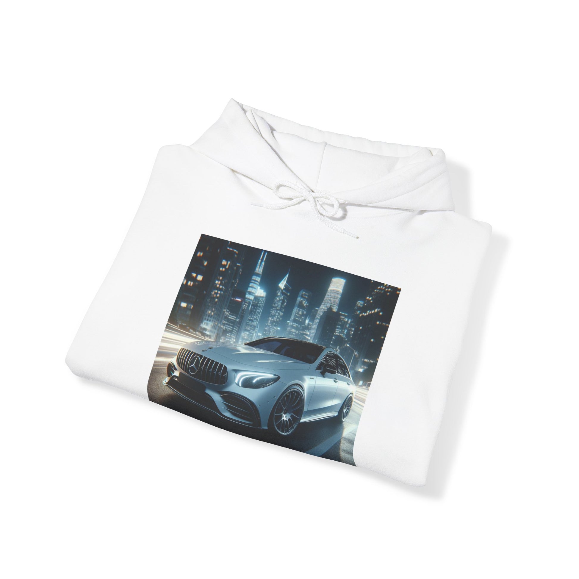 White Mercedes Hoodie Hoodie Printify