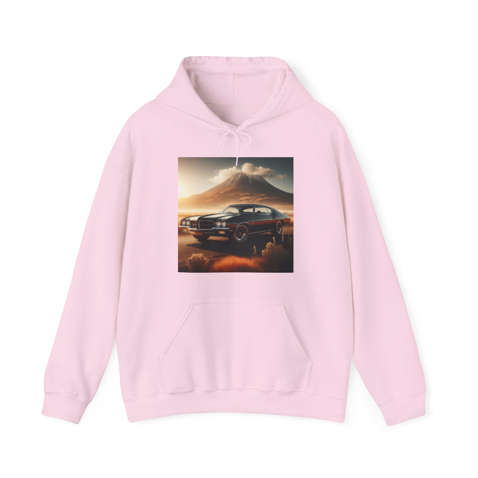 1972 Black Buick Gran Sport Hoodie Hoodie Printify Light Pink S