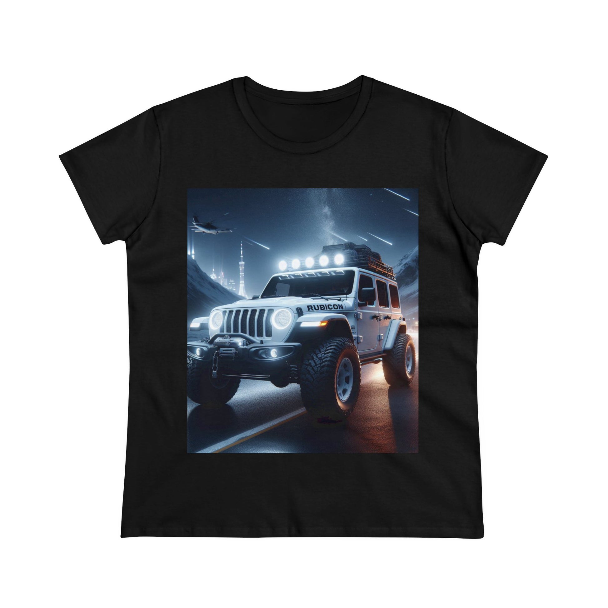 White Rubicon T-Shirt T-Shirt Printify Black S