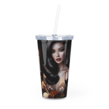 Elegant Meal Tumbler with Straw Mug Printify 20oz Transparent