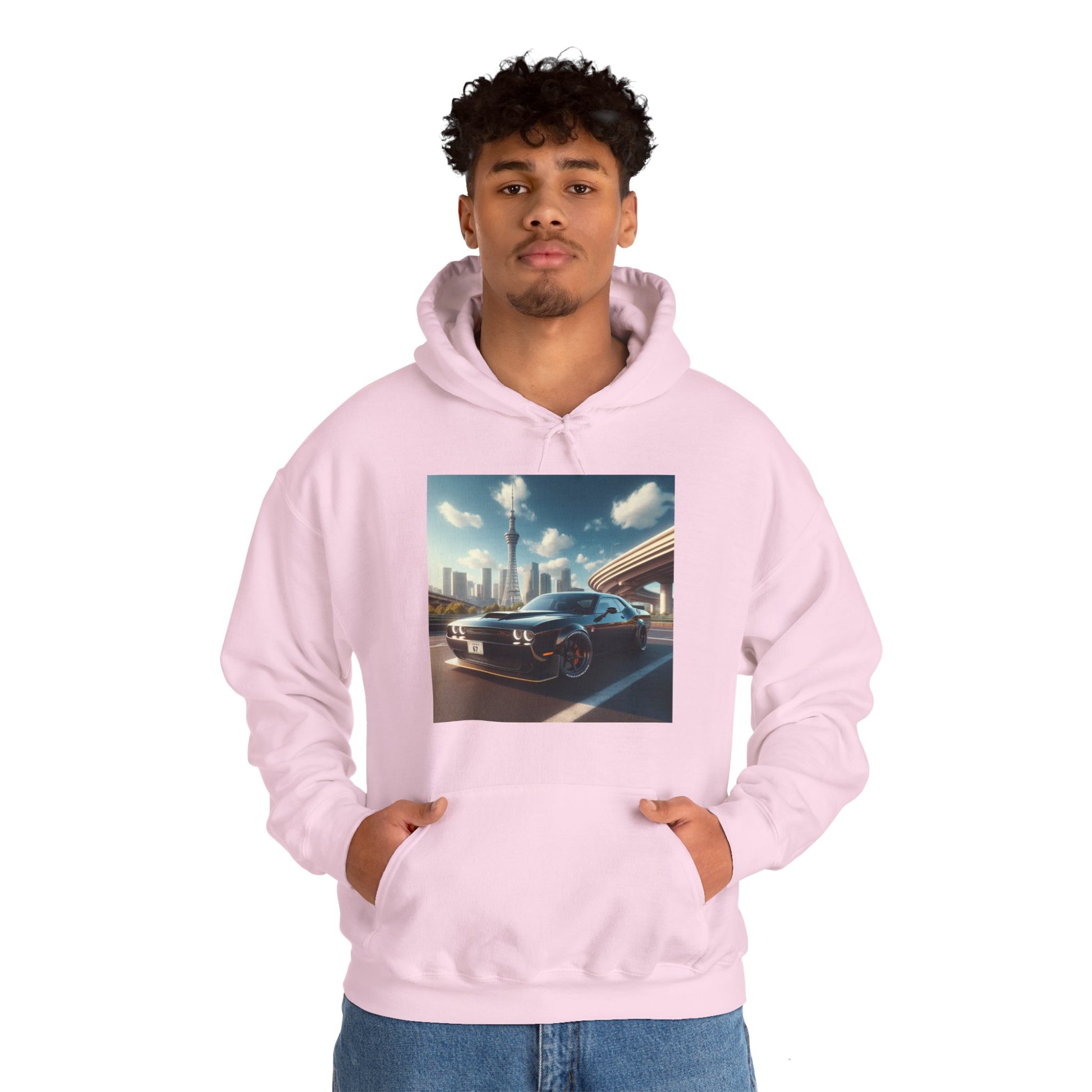 Black Challenger Hoodie Hoodie Printify