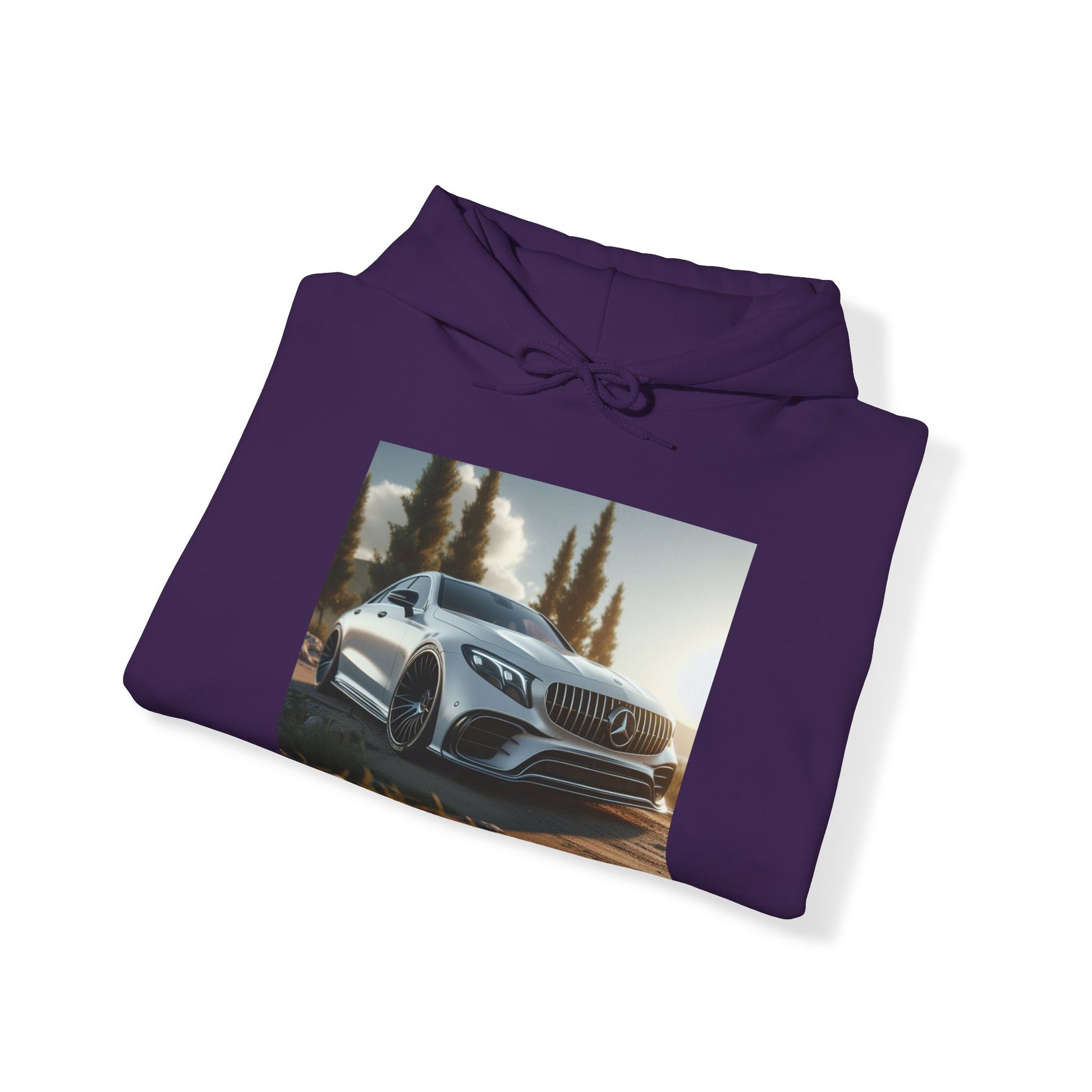 White Mercedes Hoodie Hoodie Printify