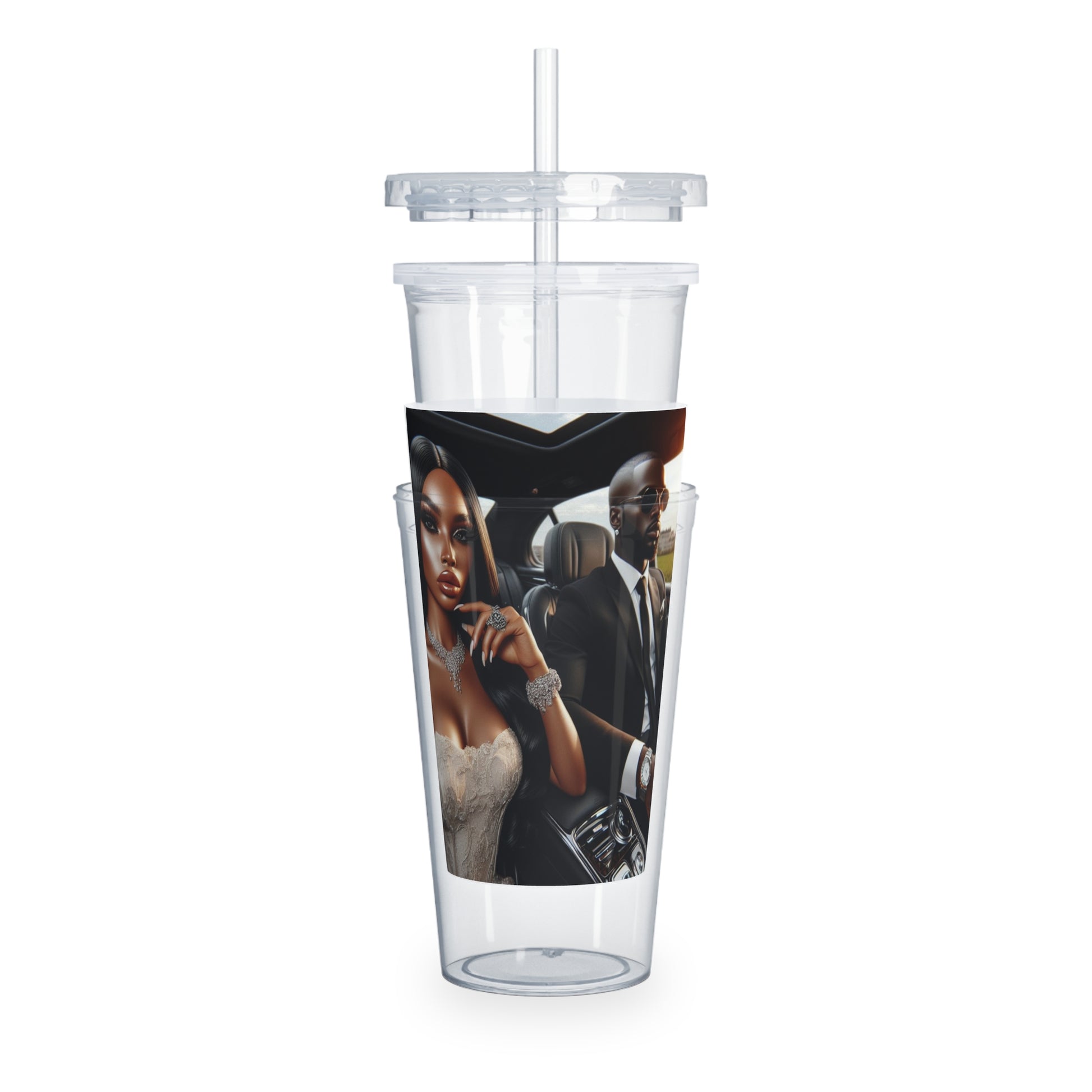 Elegant Drive Tumbler with Straw Mug Printify