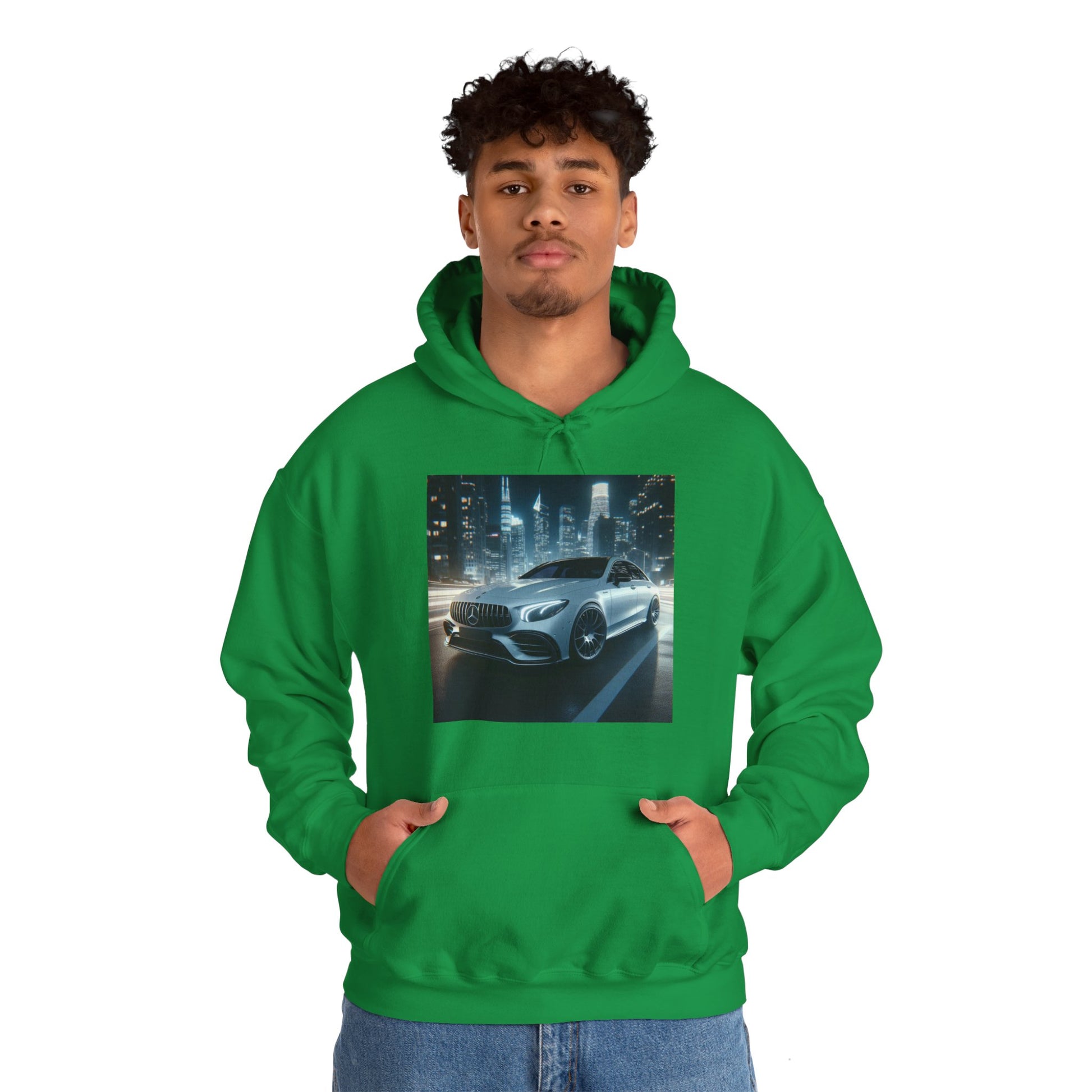 White Mercedes Hoodie Hoodie Printify