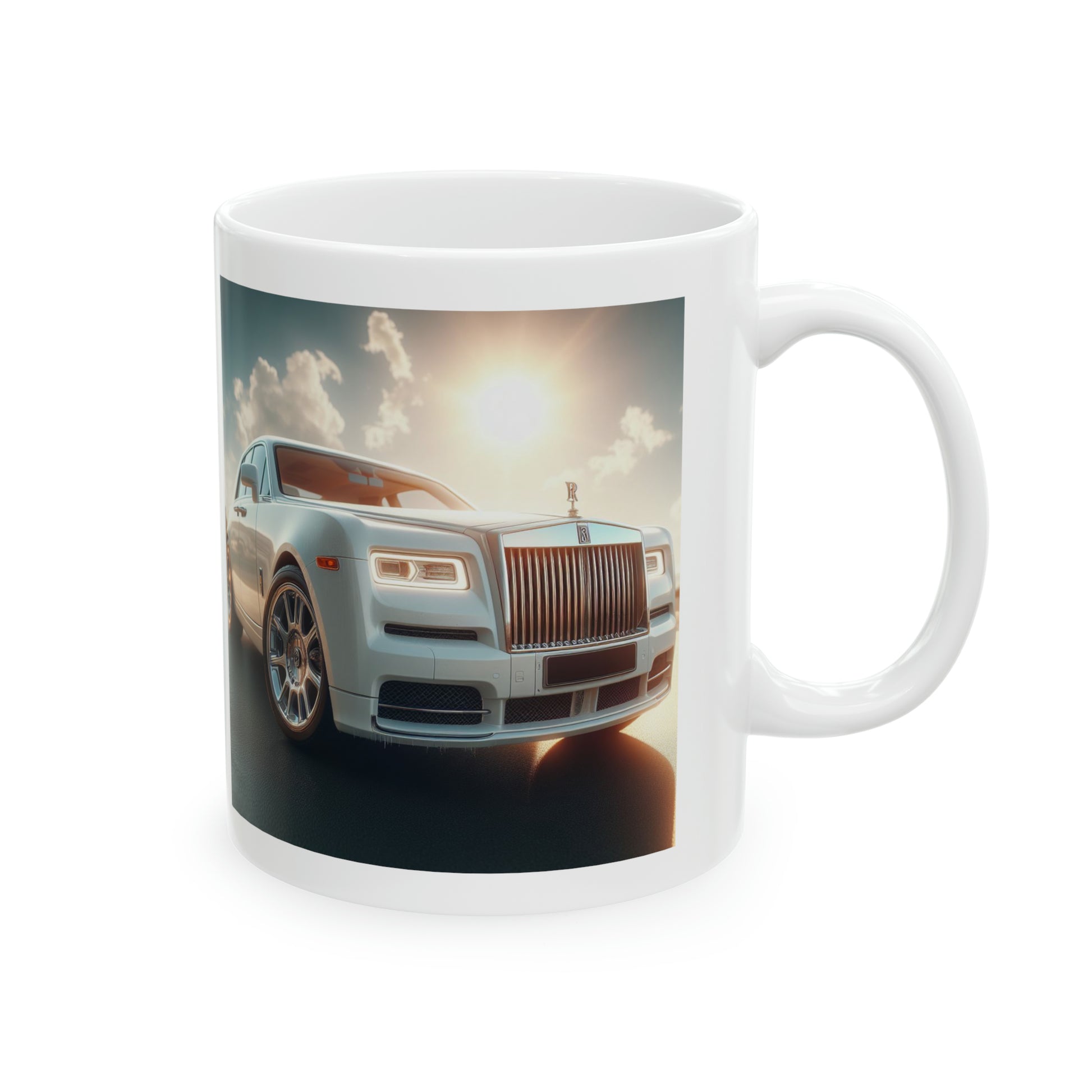 White Rolls Royce Mug Mug Printify