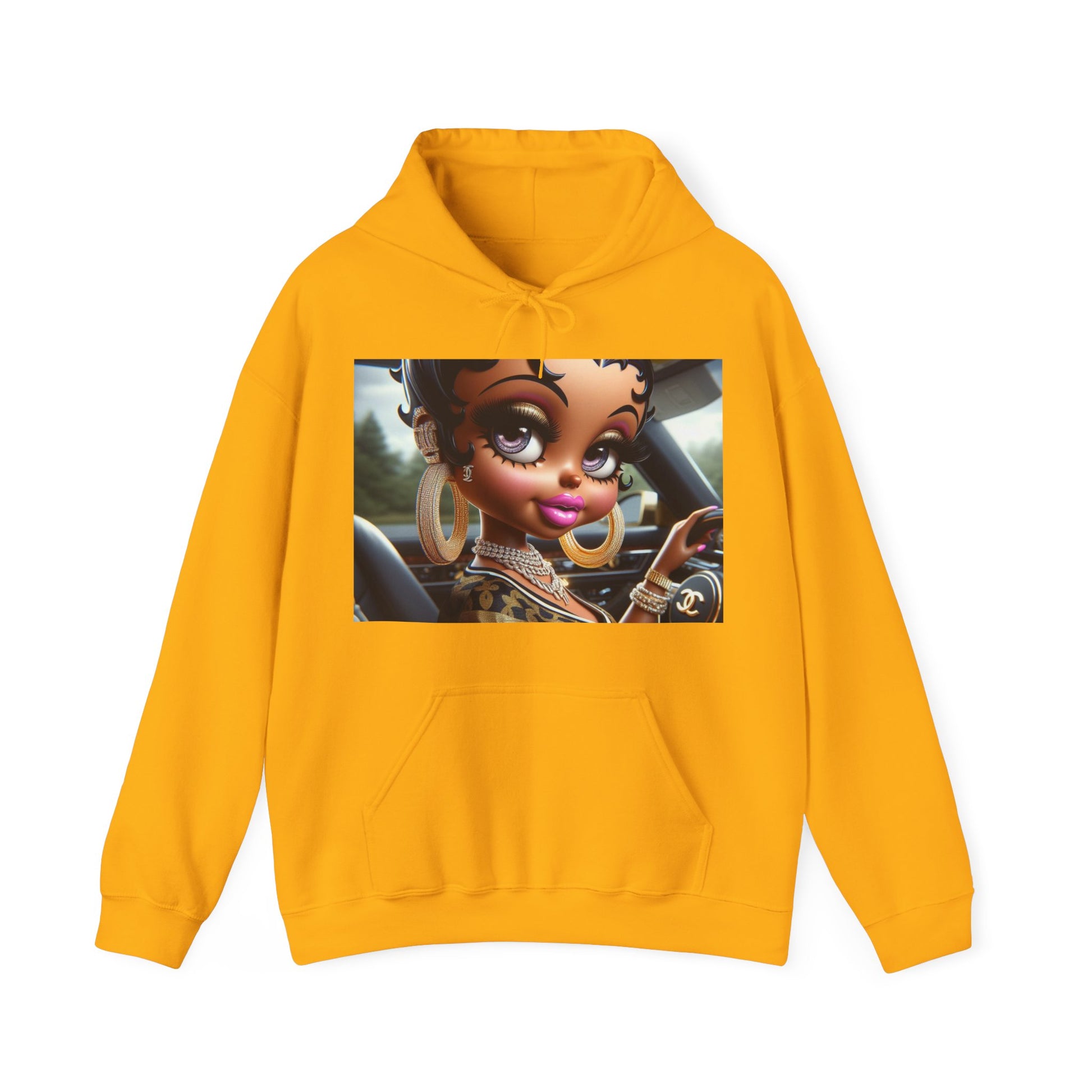 Betty Beauty Hoodie Hoodie Printify Gold S