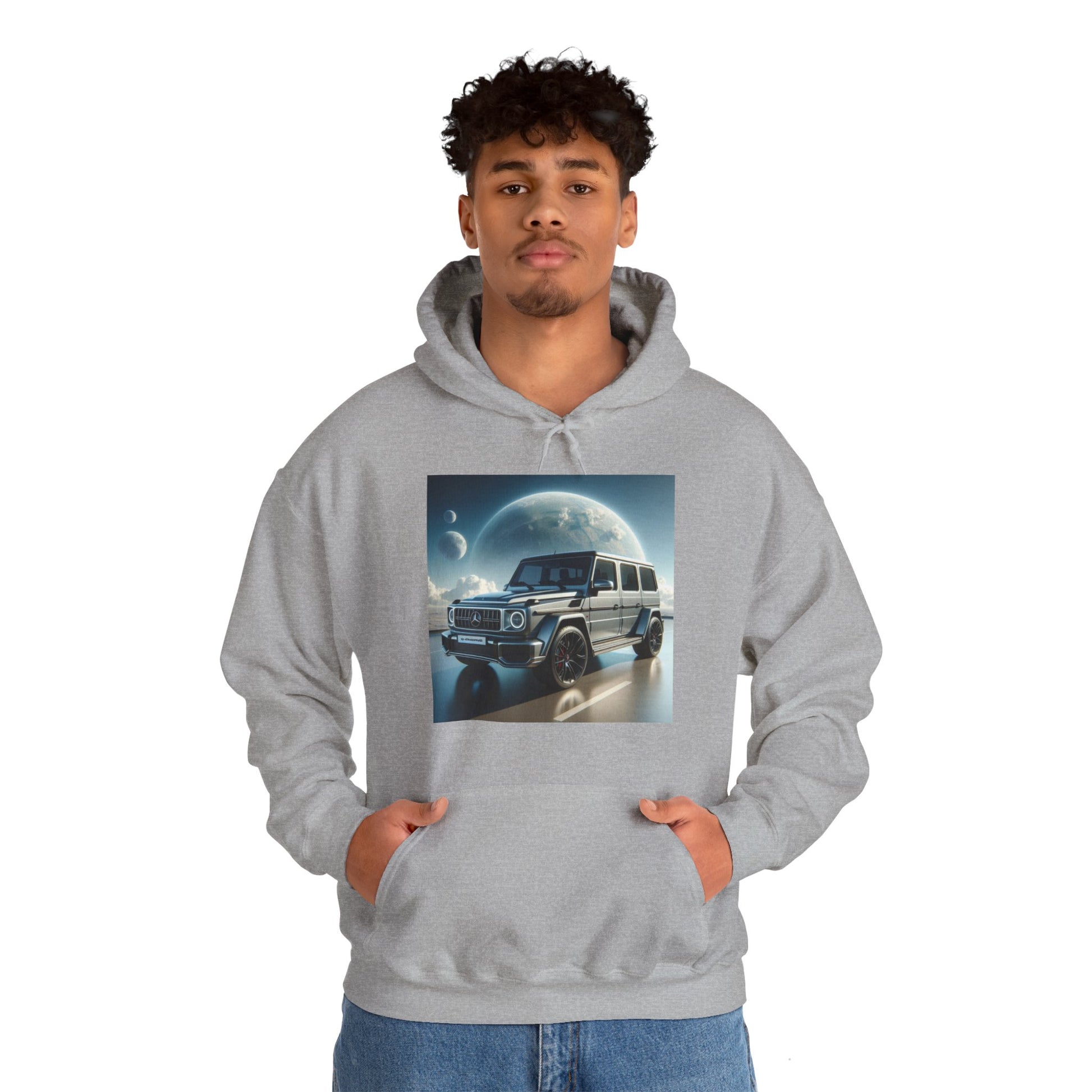 Silver G-Wagon Hoodie Hoodie Printify