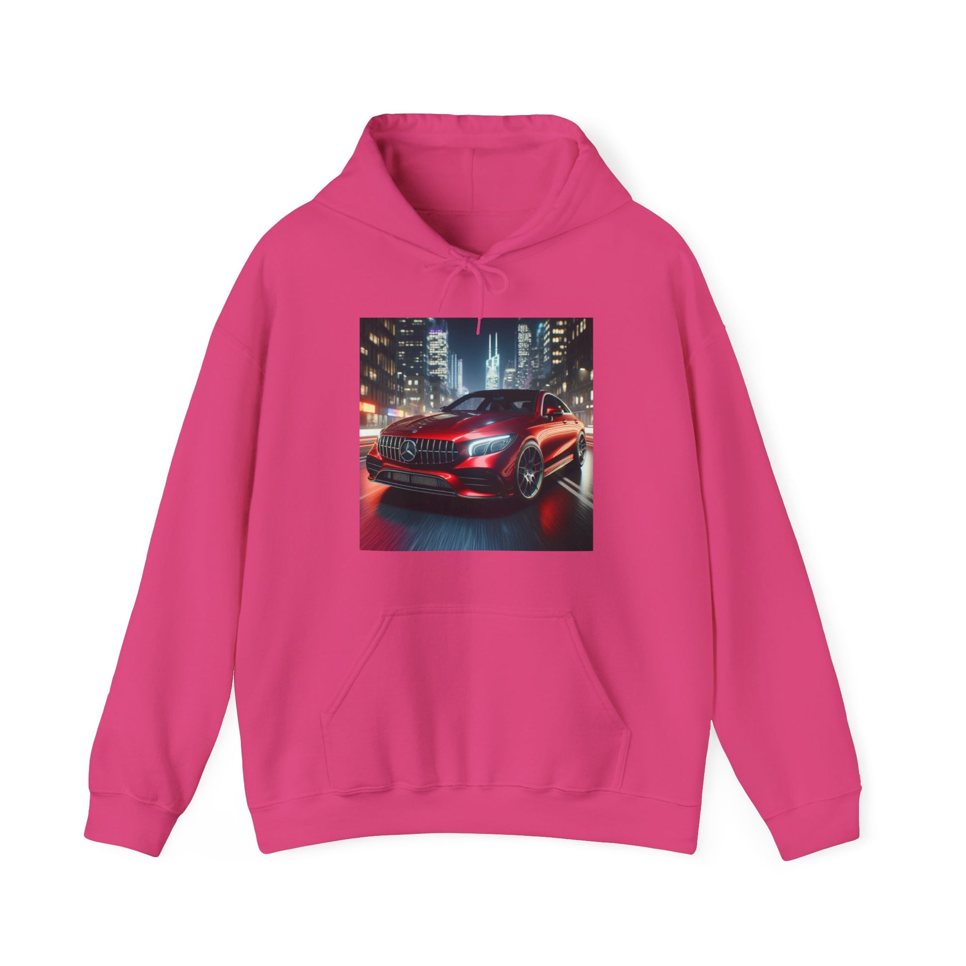 Red Mercedes Hoodie Hoodie Printify Heliconia S