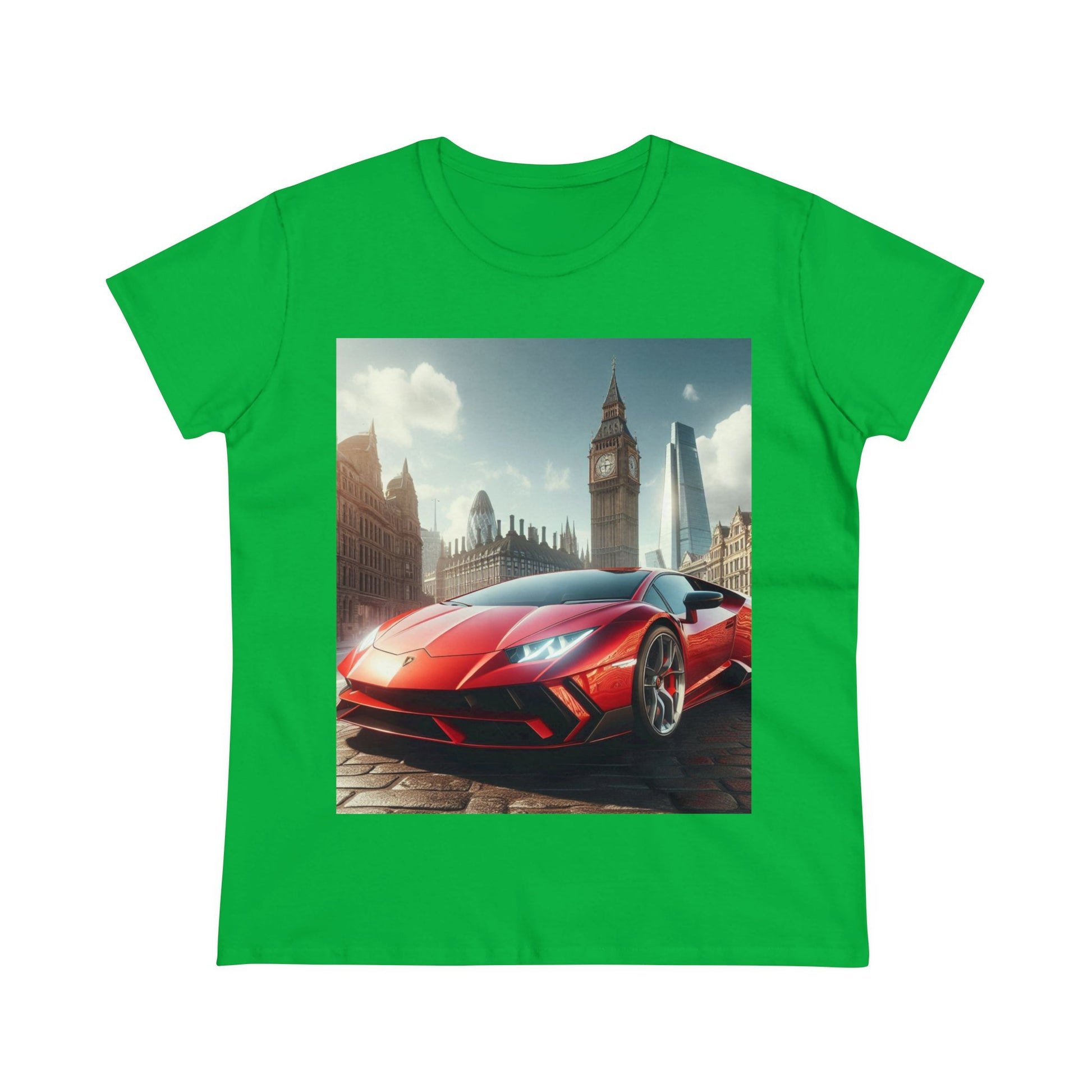 Red Lamborghini T-Shirt T-Shirt Printify Irish Green S