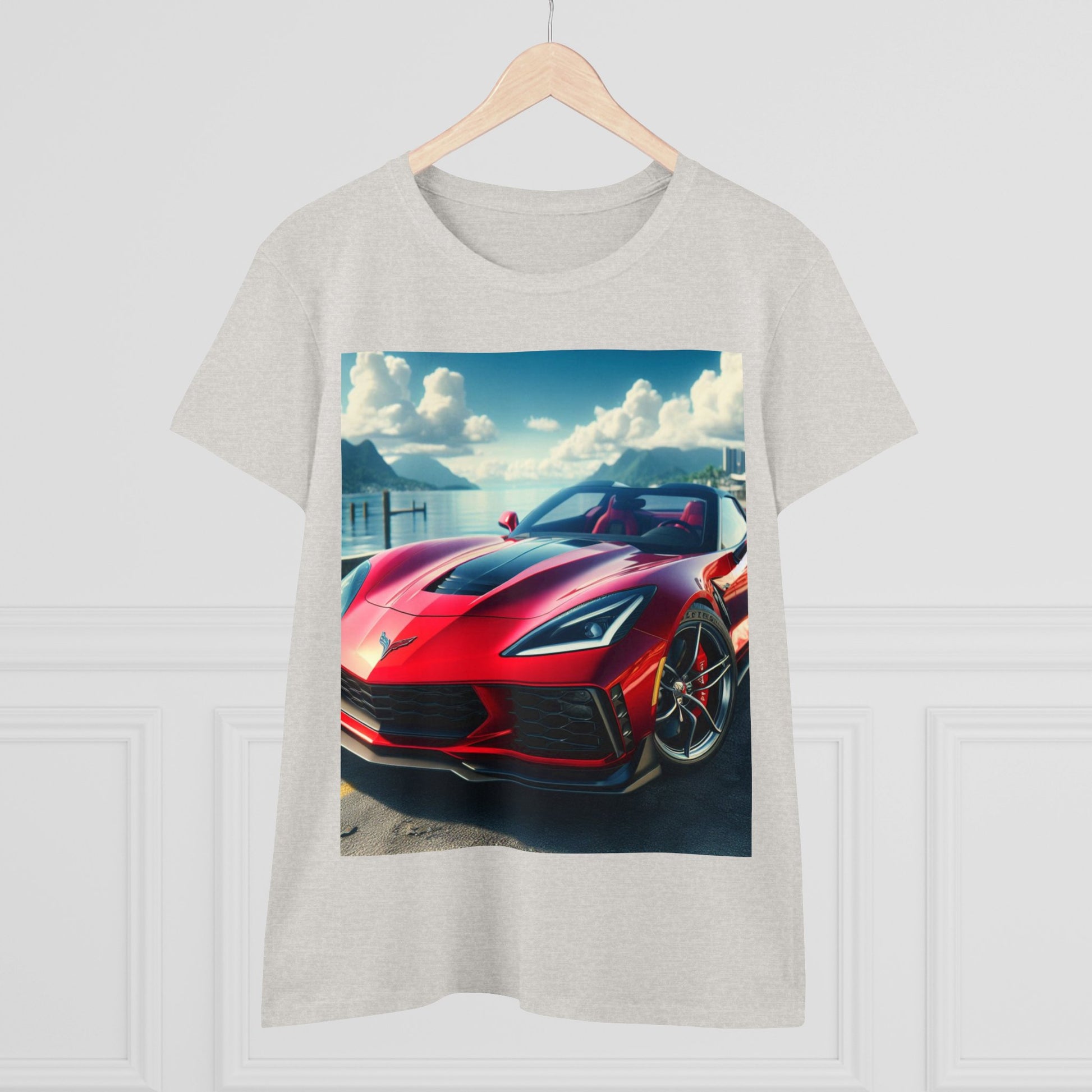 Red Corvette T-Shirt T-Shirt Printify