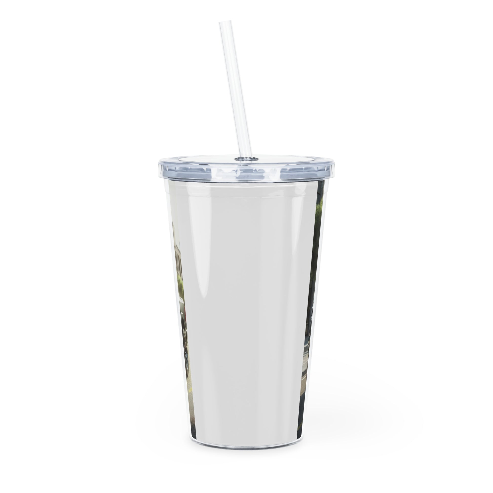 Gray Dodge Ram Tumbler with Straw Mug Printify