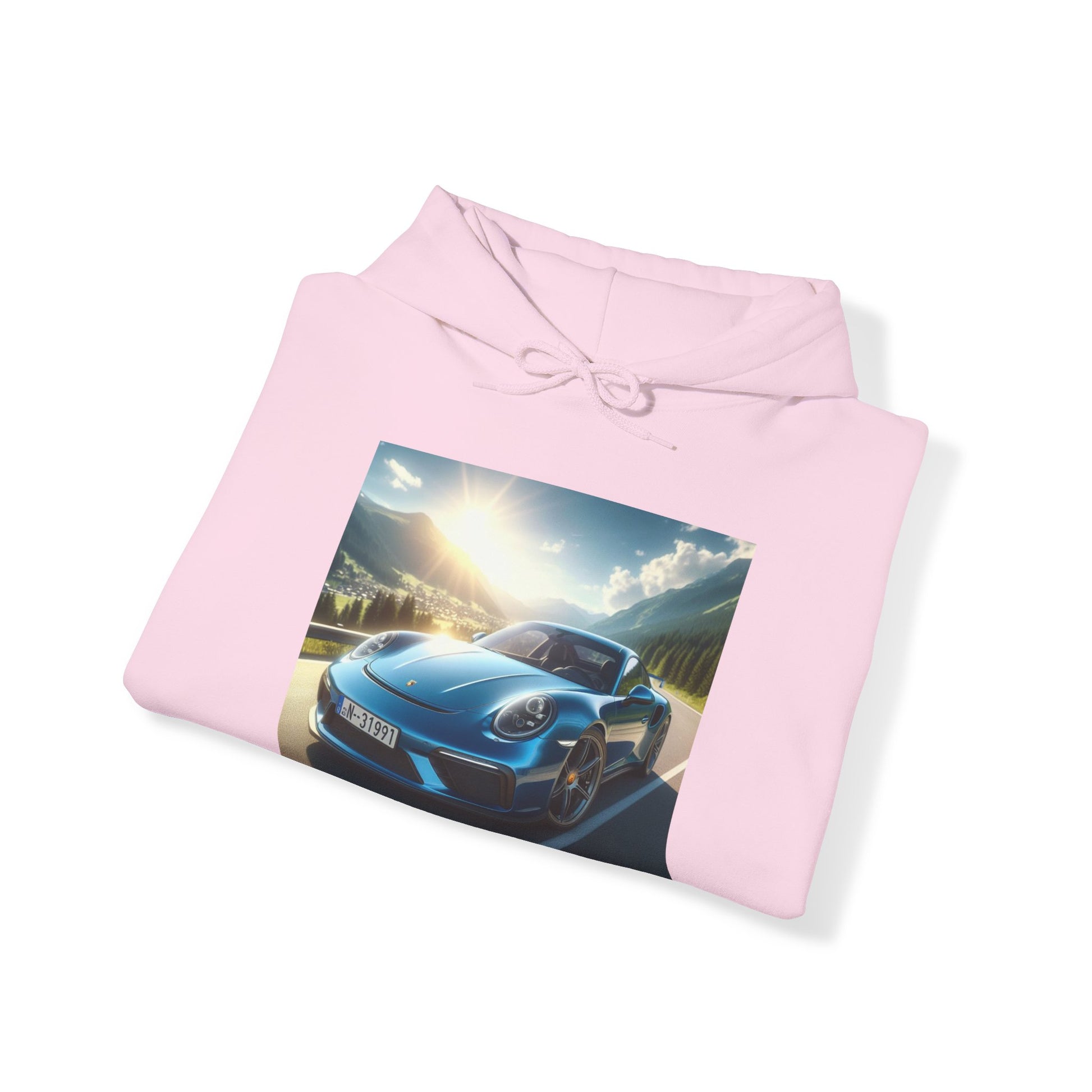 Blue Porsche Hoodie Hoodie Printify