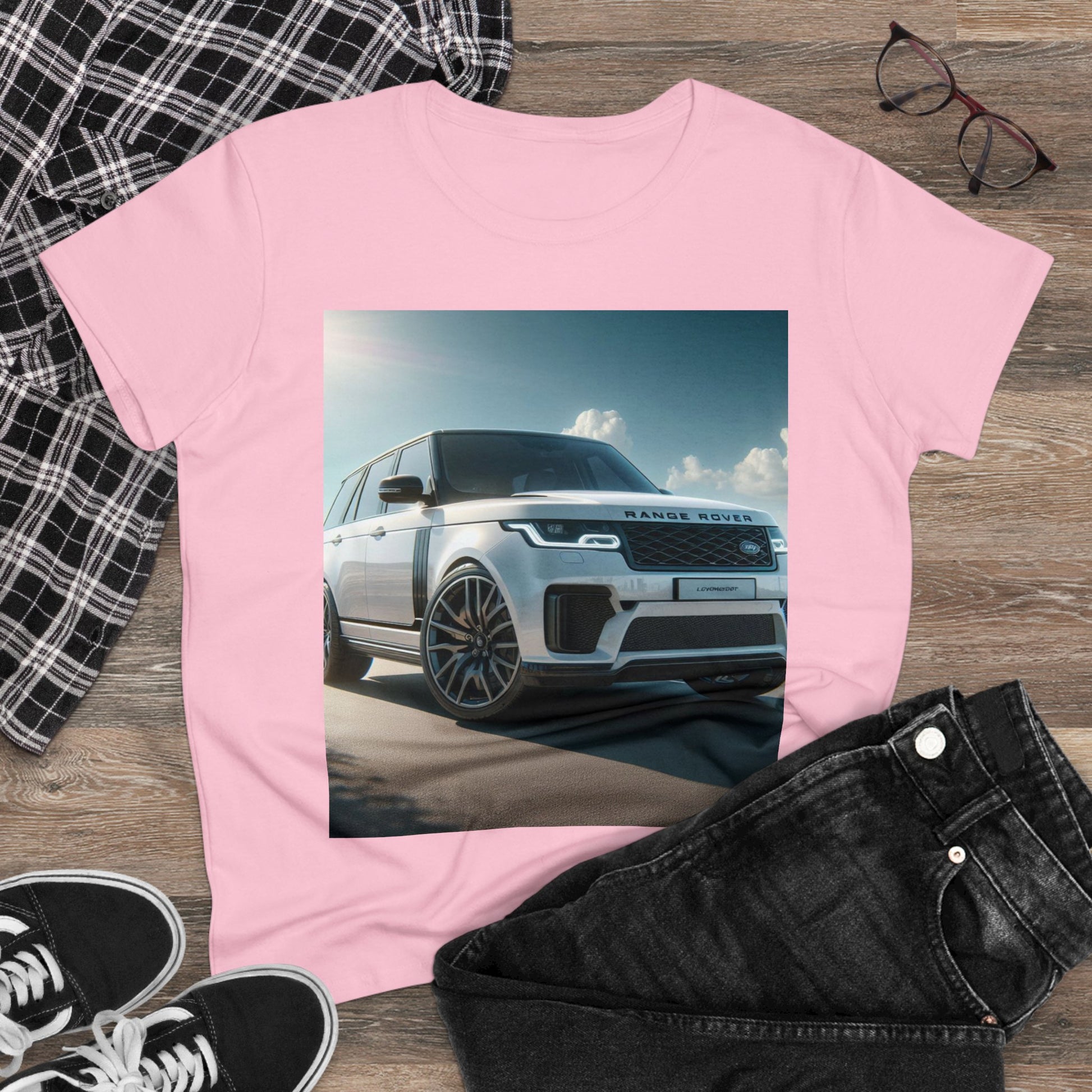 White Range Rover T-Shirt T-Shirt Printify