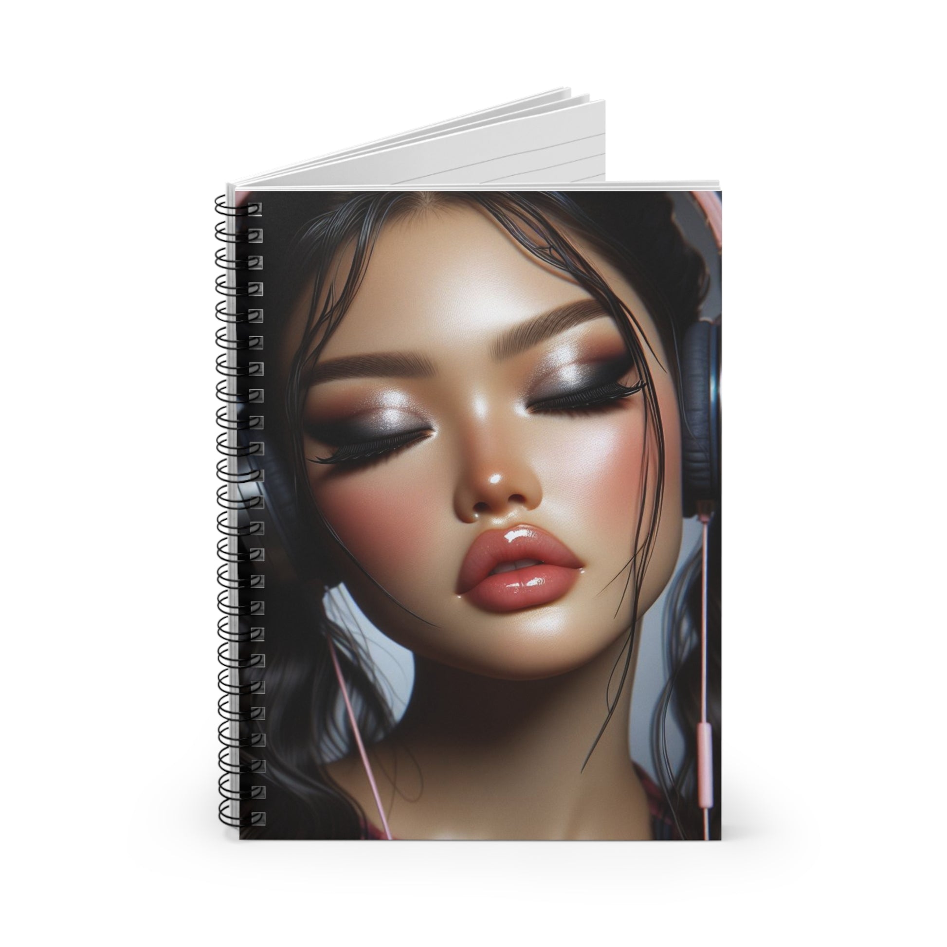 Music Vibes Spiral Notebook Paper products Printify