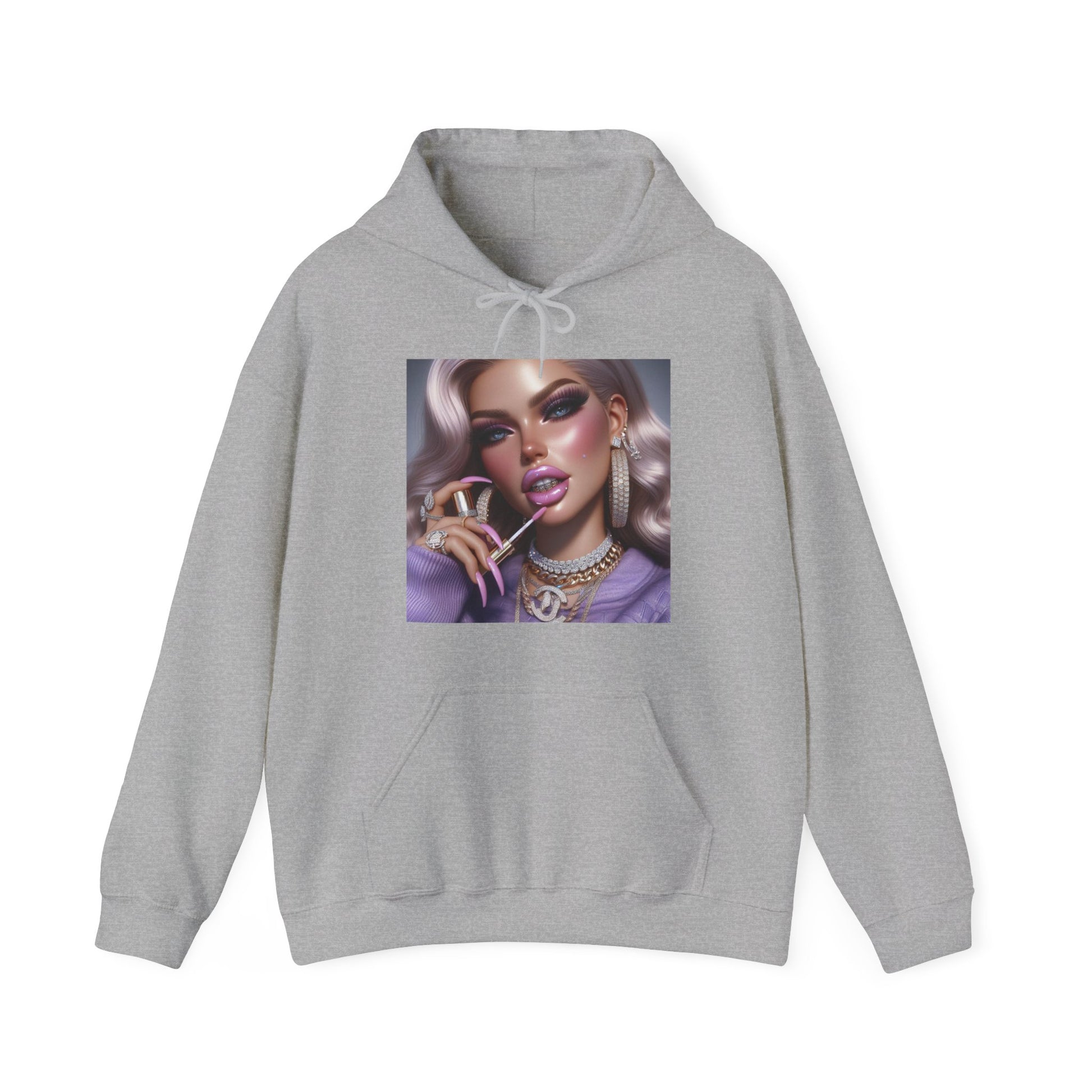 Gloss Up Hoodie Hoodie Printify Sport Grey S