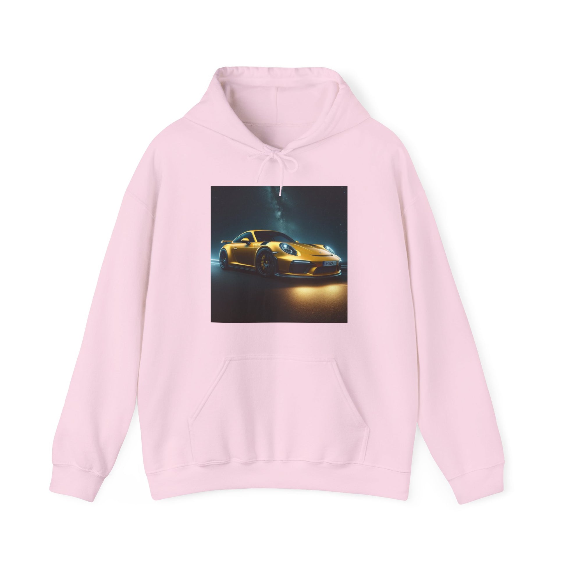 Yellow Porsche Hoodie Hoodie Printify Light Pink S