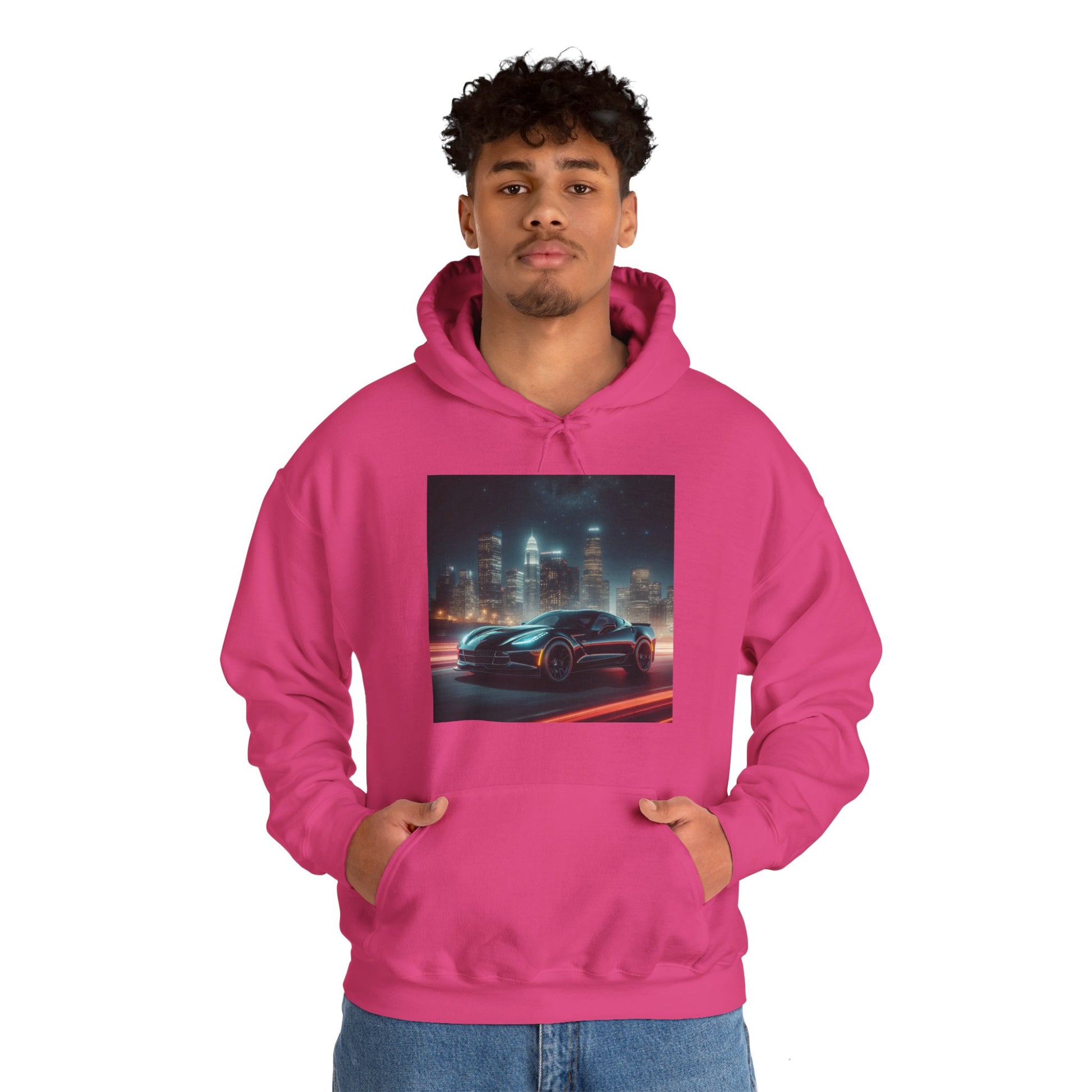 Black Corvette Hoodie Hoodie Printify