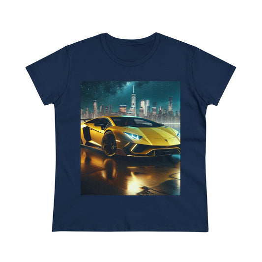 Yellow Lamborghini T-Shirt T-Shirt Printify Navy S