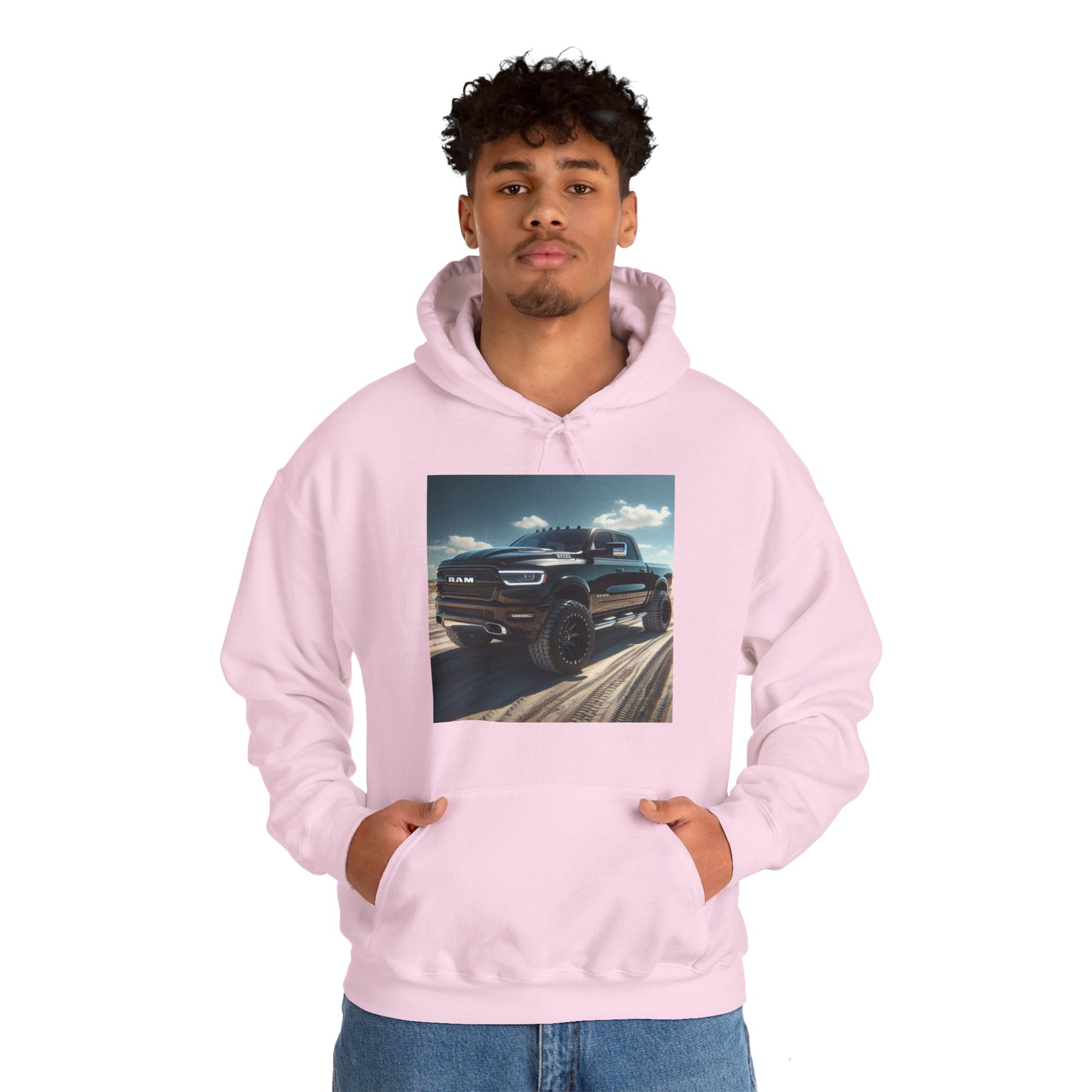 Black Dodge Ram Hoodie Hoodie Printify