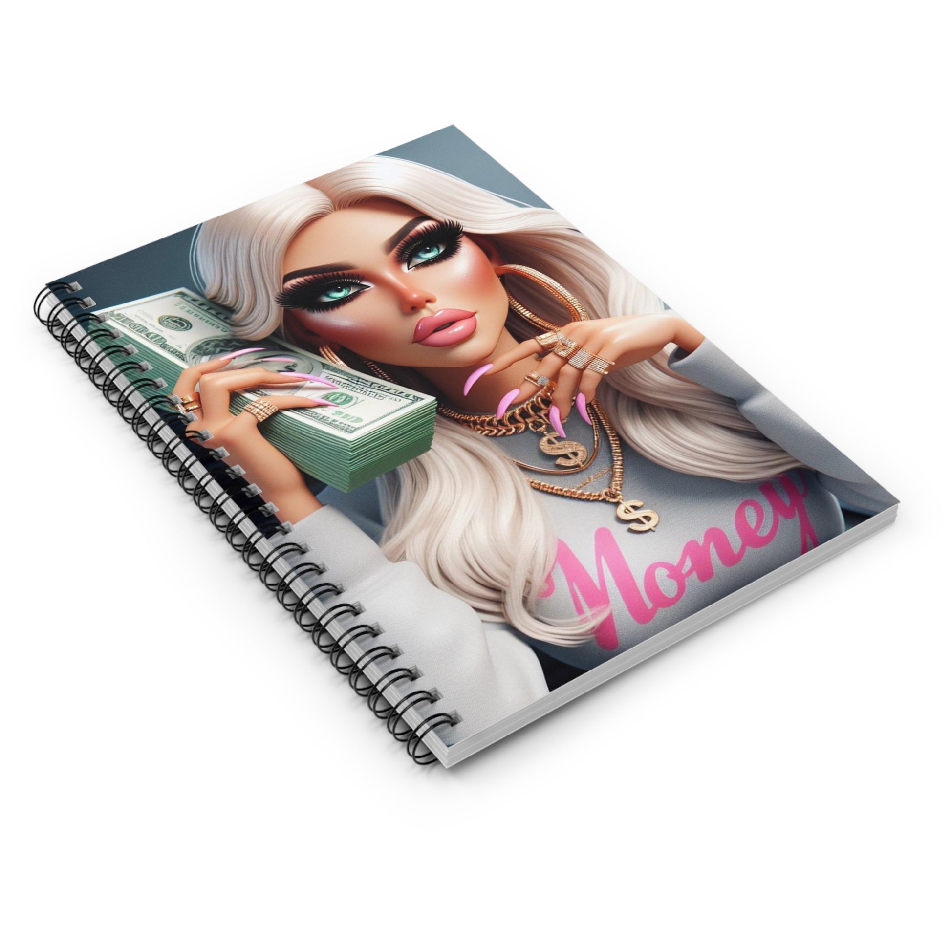 Money Spiral Notebook Paper products Printify
