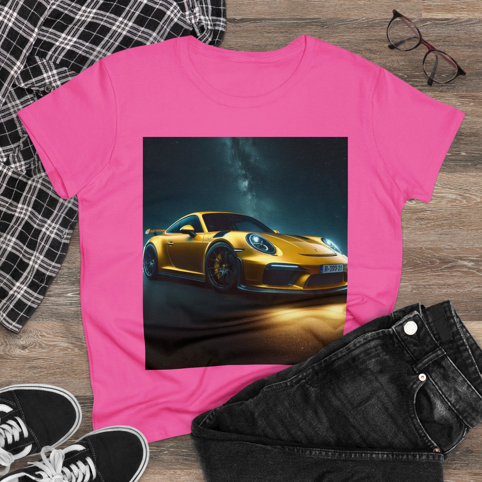 Yellow Porsche T-Shirt T-Shirt Printify