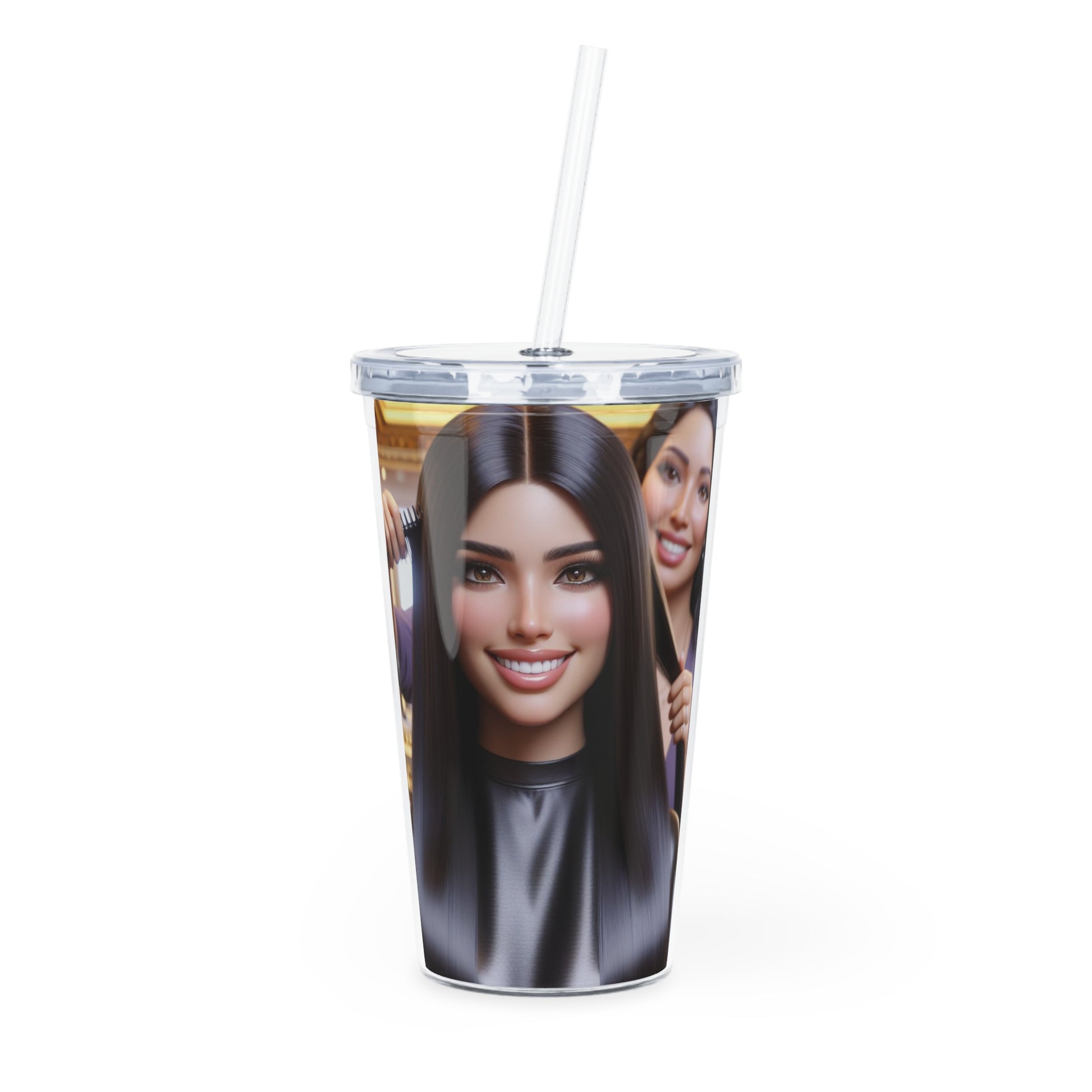 Hair Day Tumbler with Straw Mug Printify 20oz Transparent