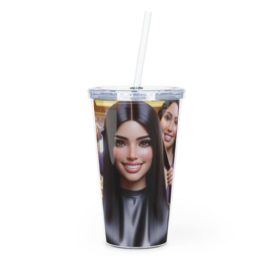 Hair Day Tumbler with Straw Mug Printify 20oz Transparent