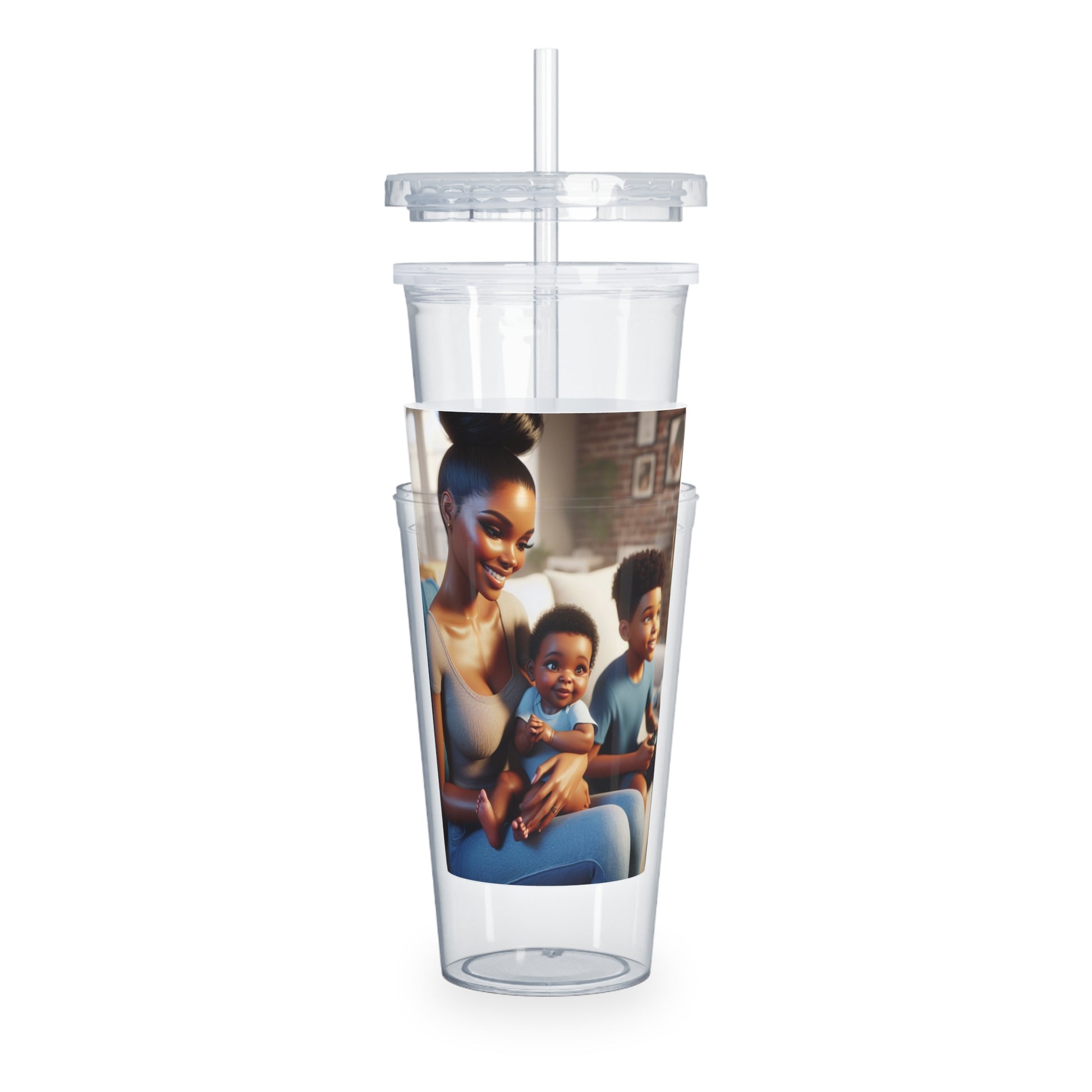 Family Time Tumbler with Straw Mug Printify