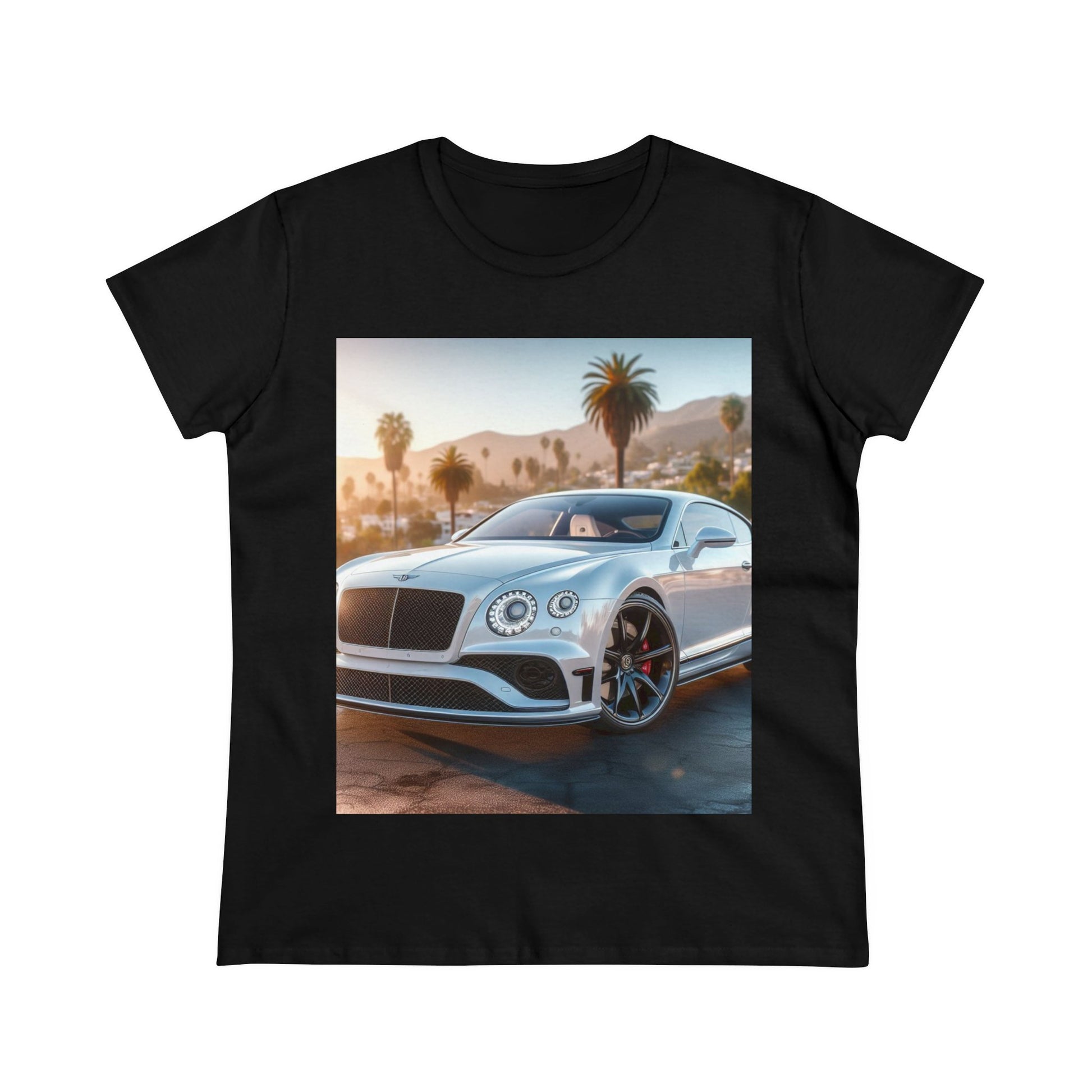 Silver Bentley T-Shirt T-Shirt Printify Black S
