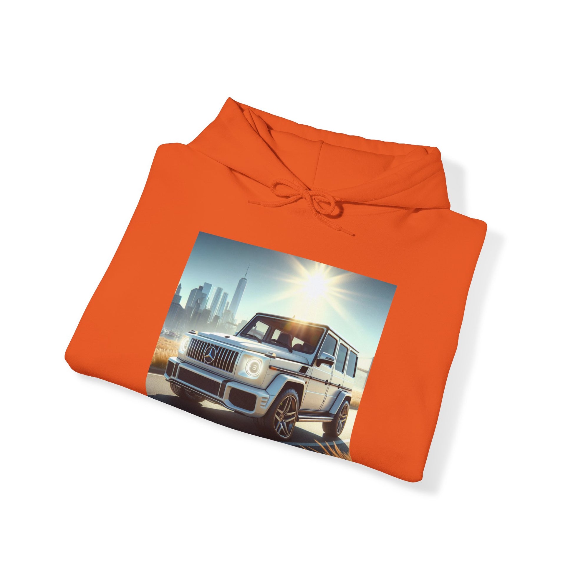 White G-Wagon Hoodie Hoodie Printify